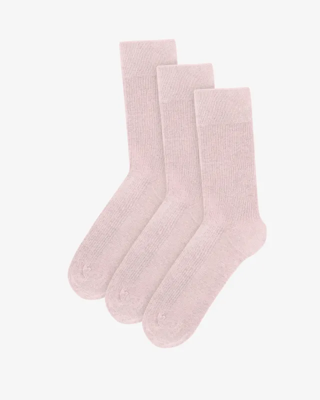 Classic Organic Sock - Faded Pink (3-Pack) sold by Colorful Standard