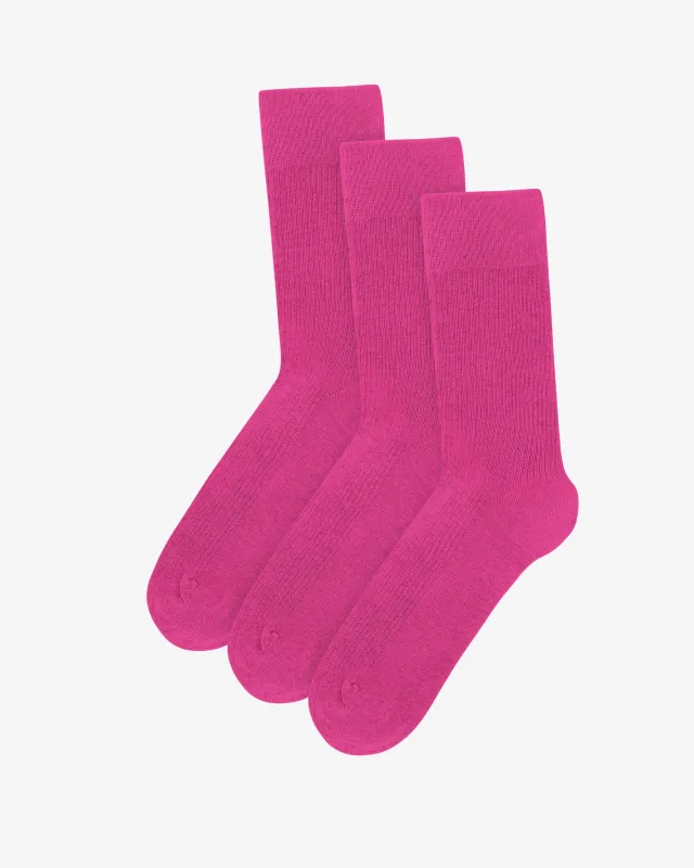 Classic Organic Sock - Bubblegum Pink (3-Pack) sold by Colorful Standard