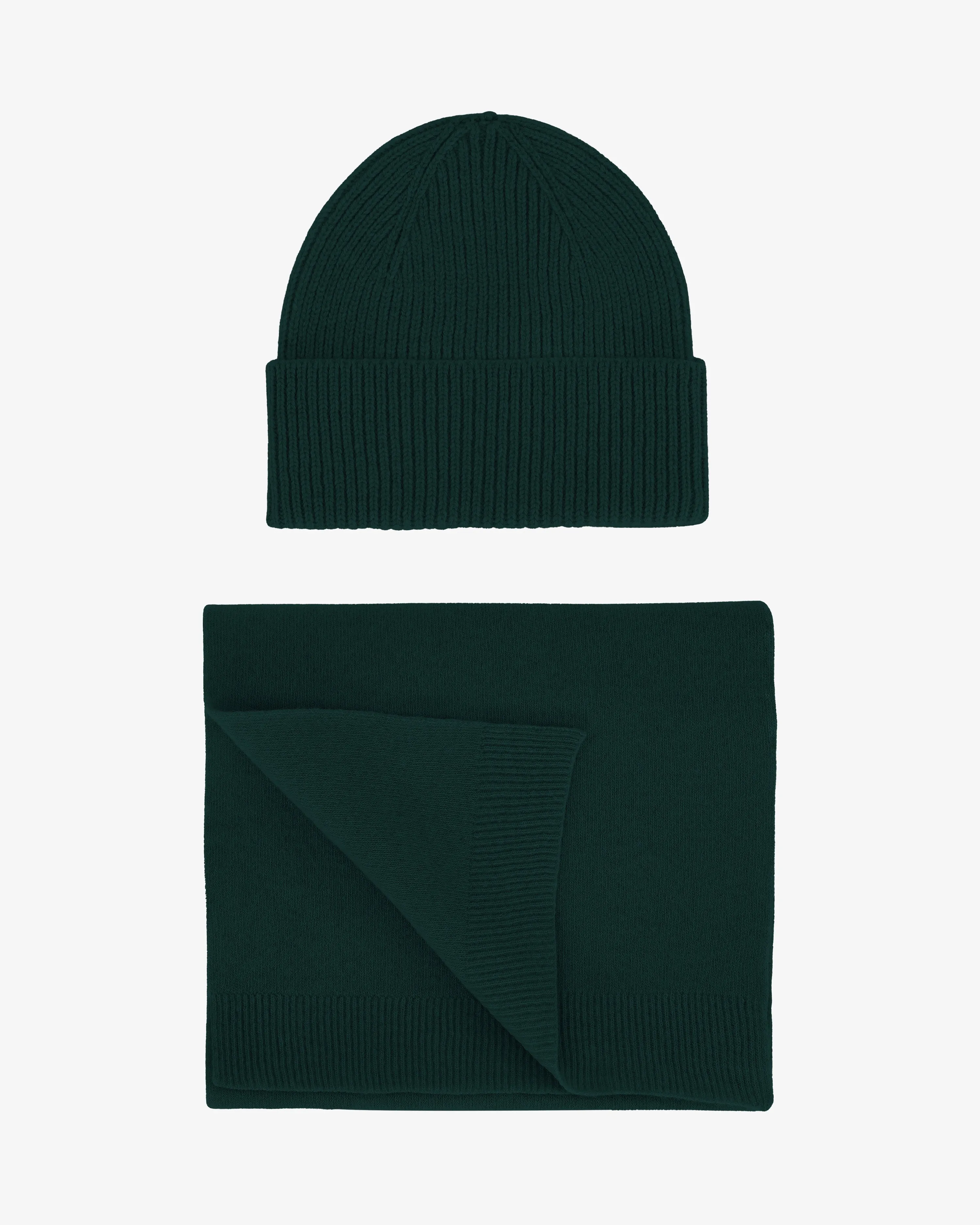 Merino Wool Beanie & Scarf - Emerald Green sold by Colorful Standard