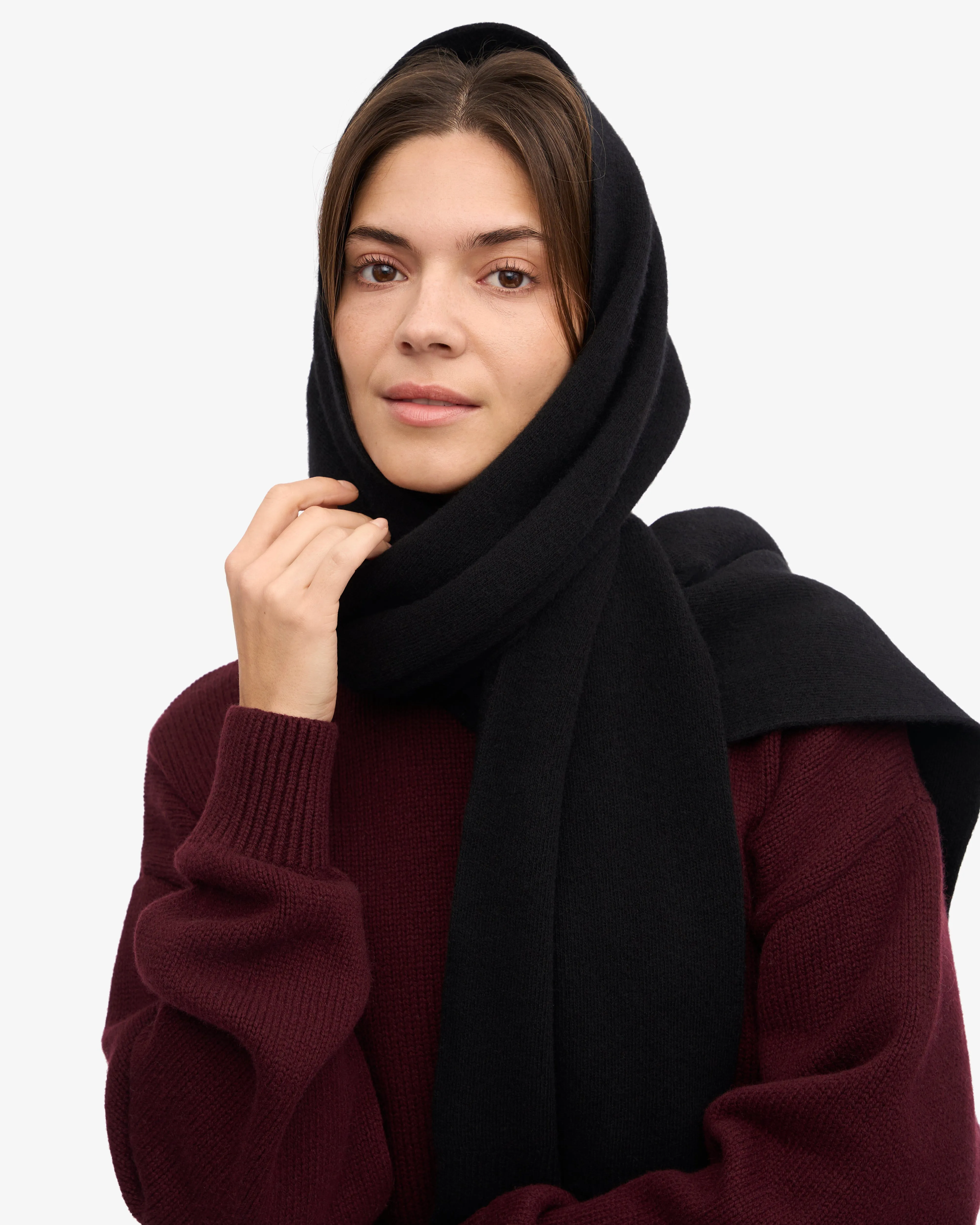 Merino Wool Beanie & Scarf - Deep Black sold by Colorful Standard product image thumbnail 3