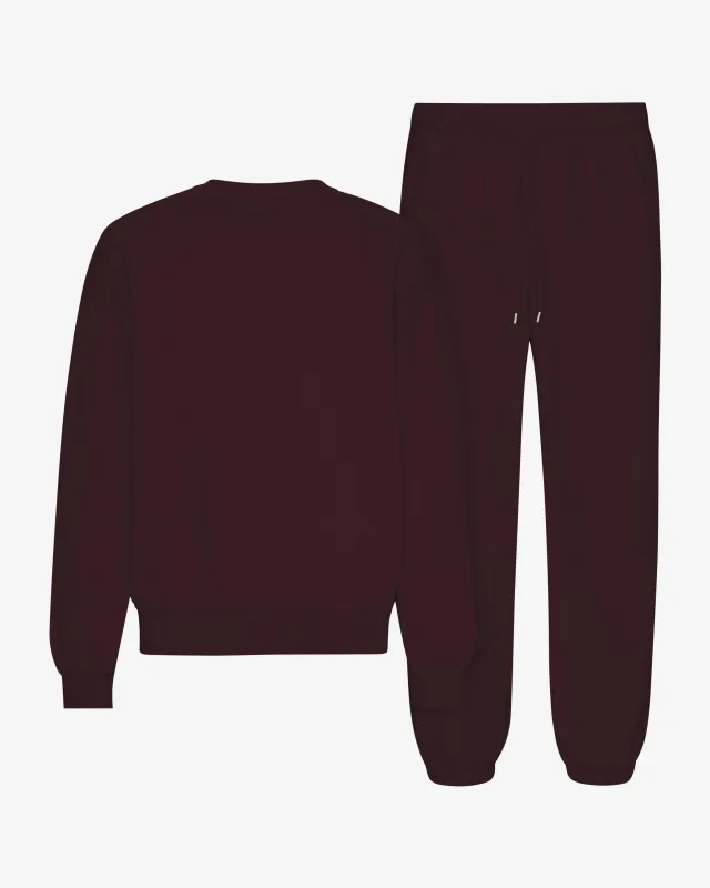 Organic Relaxed Sweatsuit - Oxblood Red sold by Colorful Standard