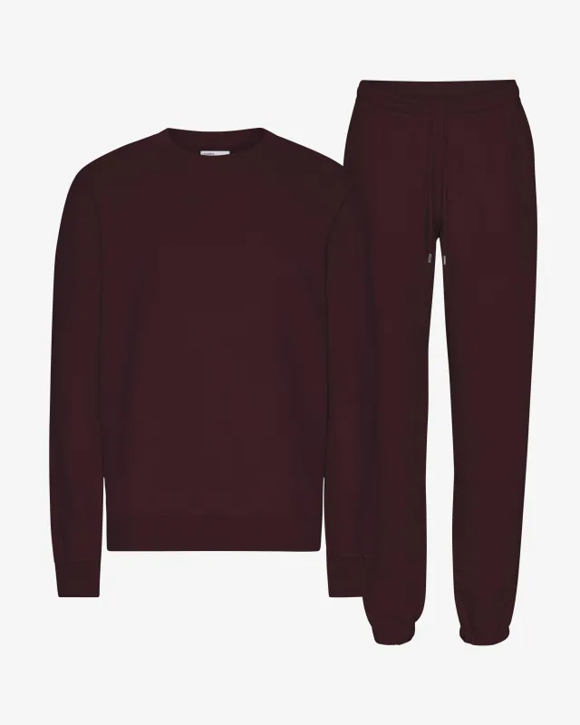 Organic Classic Sweatsuit - Oxblood Red sold by Colorful Standard