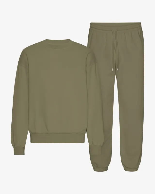 Organic Relaxed Sweatsuit - Dusty Olive sold by Colorful Standard