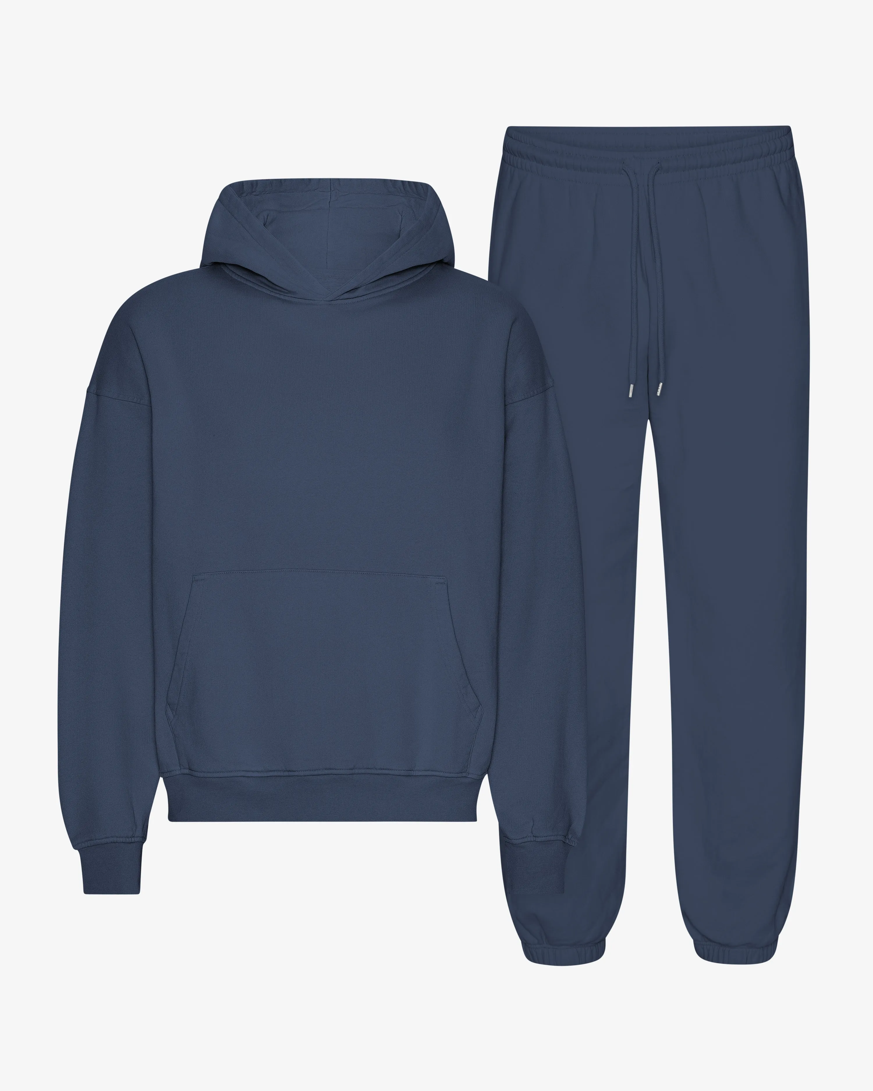 Organic Relaxed Hood Sweatsuit - Petrol Blue sold by Colorful Standard