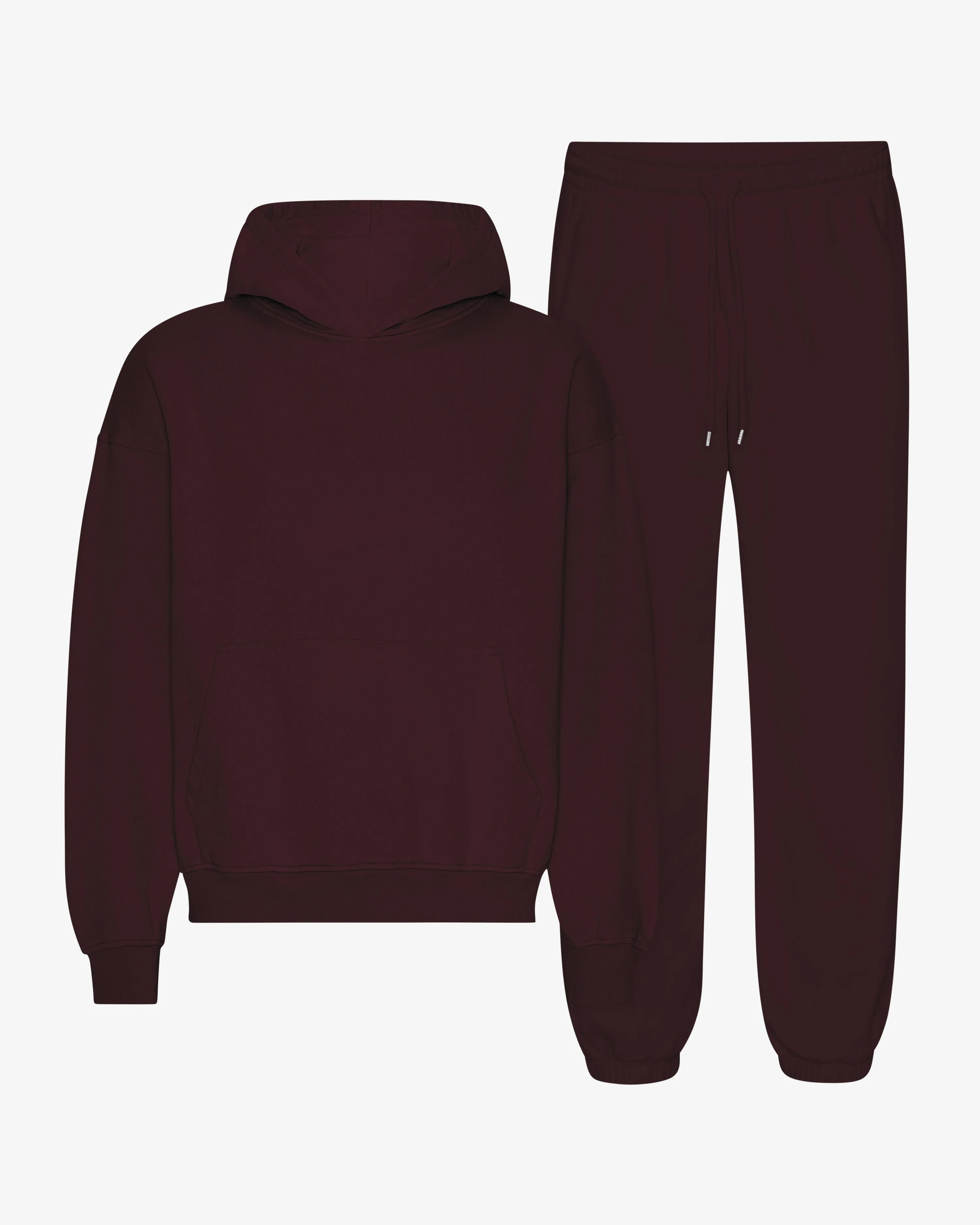 Organic Relaxed Hood Sweatsuit - Oxblood Red sold by Colorful Standard