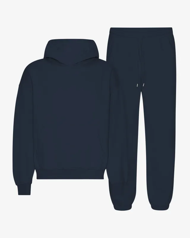 Organic Relaxed Hood Sweatsuit - Navy Blue sold by Colorful Standard