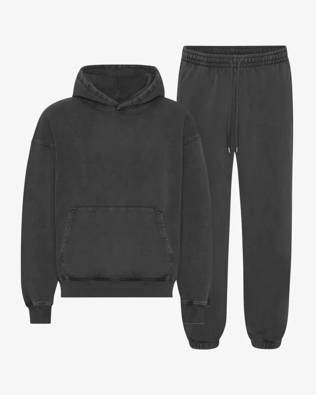 Organic Relaxed Hood Sweatsuit - Faded Black sold by Colorful Standard
