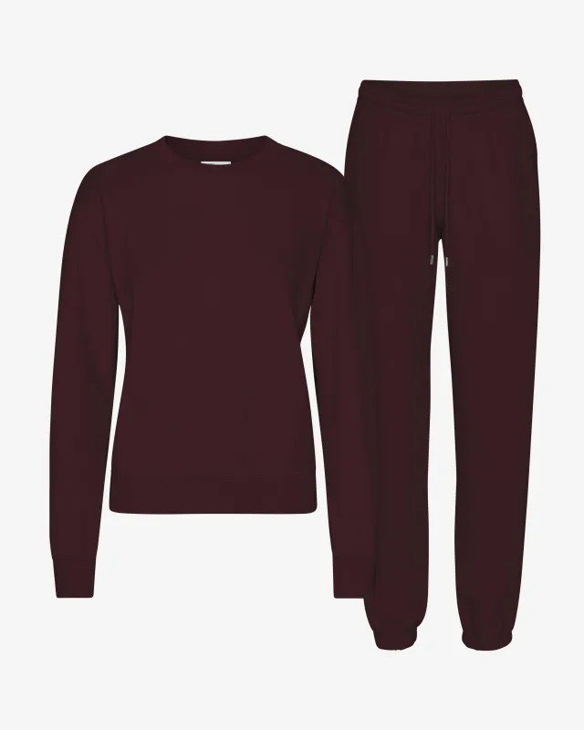 Organic Classic Sweatsuit - Oxblood Red sold by Colorful Standard