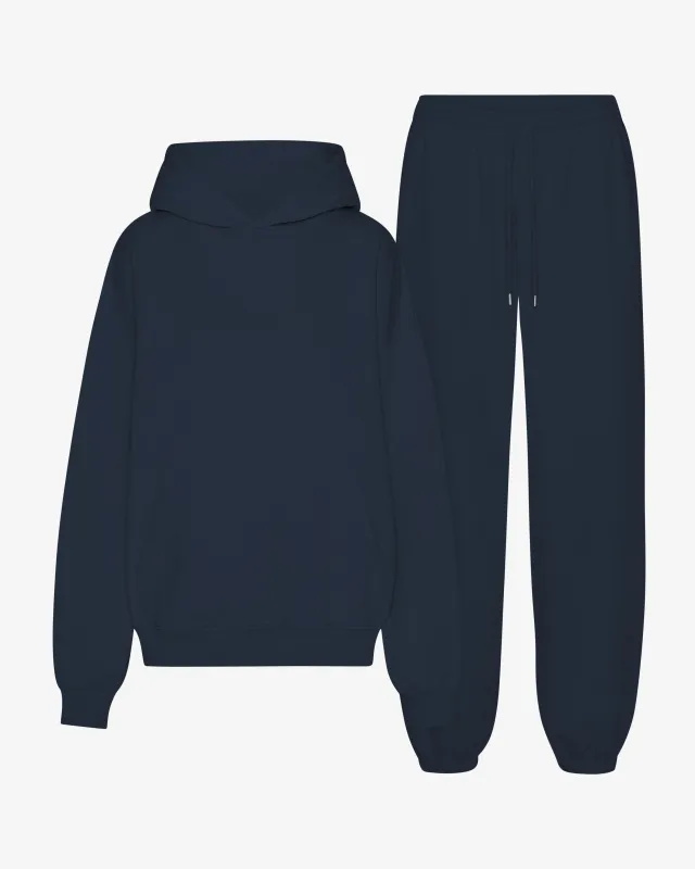 Organic Relaxed Hood Sweatsuit - Navy Blue sold by Colorful Standard
