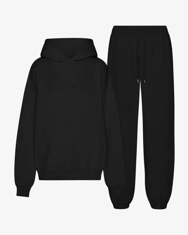 Organic Relaxed Hood Sweatsuit - Deep Black sold by Colorful Standard