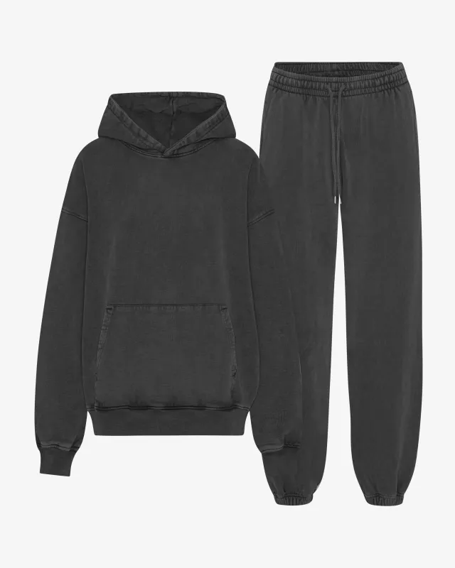 Organic Relaxed Hood Sweatsuit - Faded Black sold by Colorful Standard