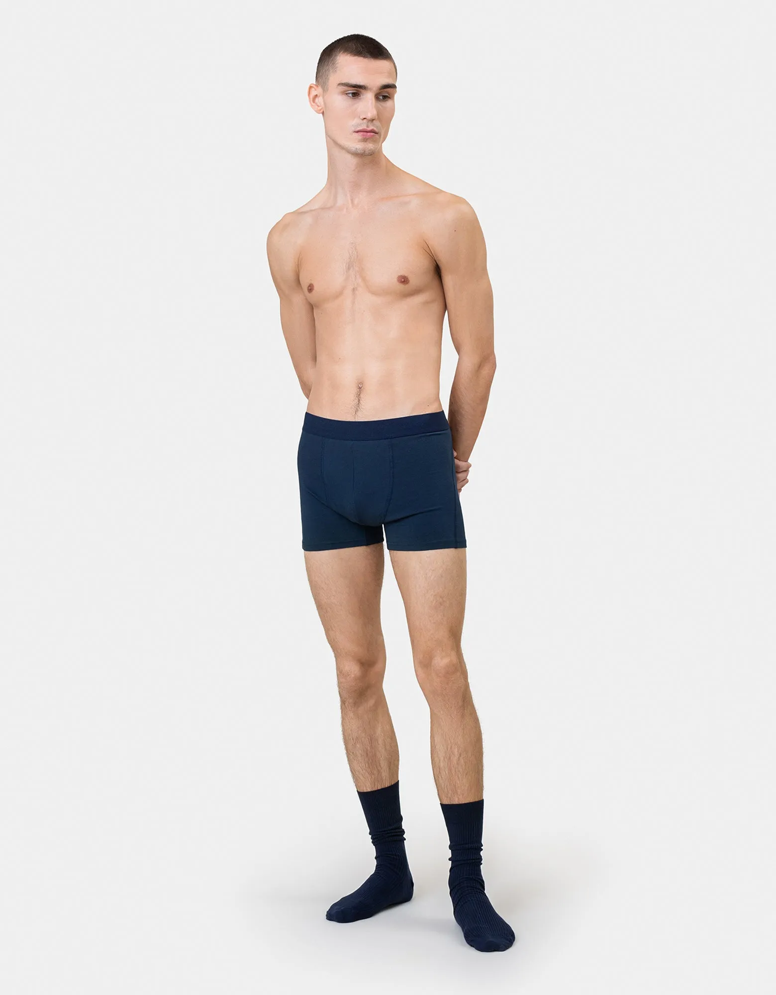 Organic Boxer Briefs 3 Pack - Navy Blue sold by Colorful Standard product image thumbnail 3