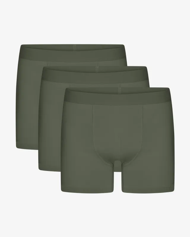 Organic Boxer Briefs 3 Pack - Dusty Olive sold by Colorful Standard