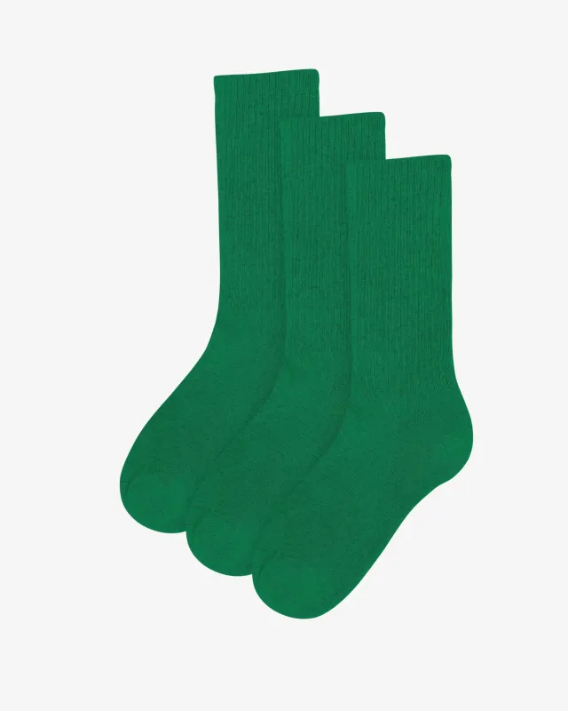 Organic Active Sock - Kelly Green (3-Pack) sold by Colorful Standard