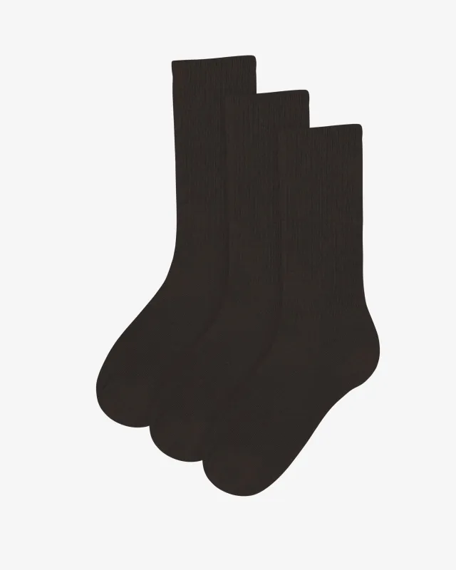 Organic Active Sock - Coffee Brown (3-Pack) sold by Colorful Standard