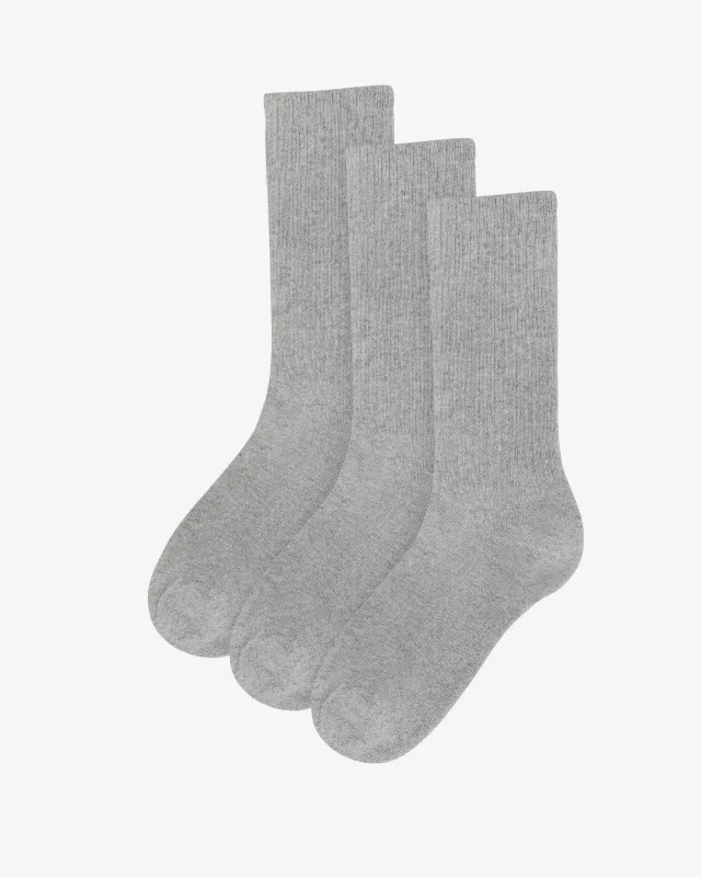Organic Active Sock - Heather Grey (3-Pack) sold by Colorful Standard