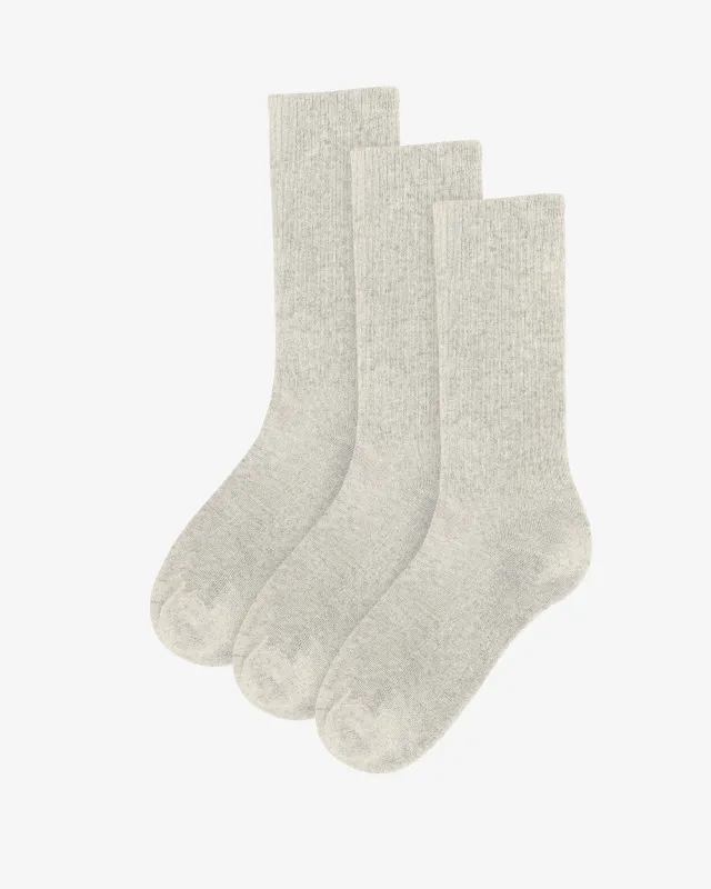 Organic Active Sock - Ivory White (3-Pack) sold by Colorful Standard