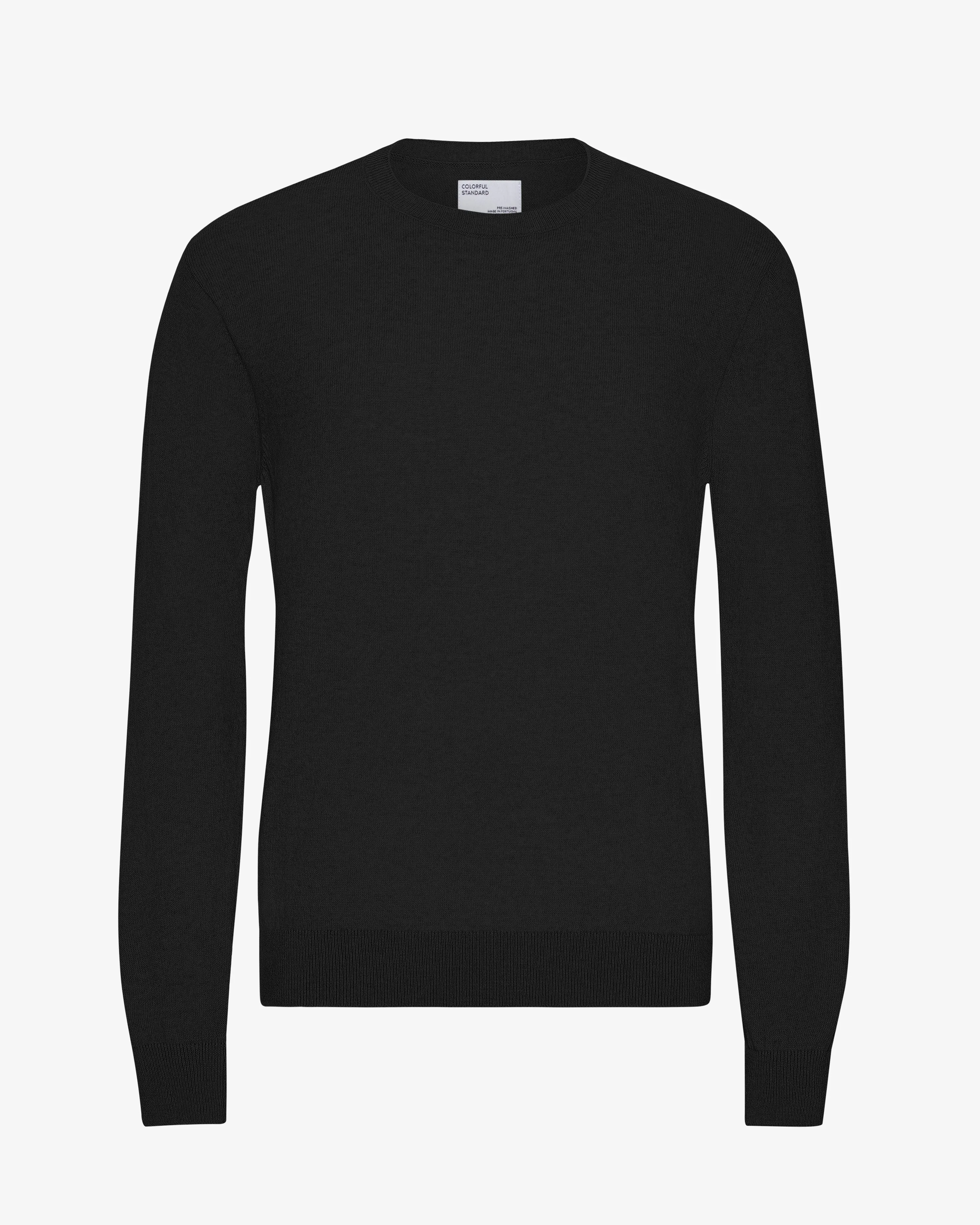 Light Merino Wool Crew - Deep Black sold by Colorful Standard