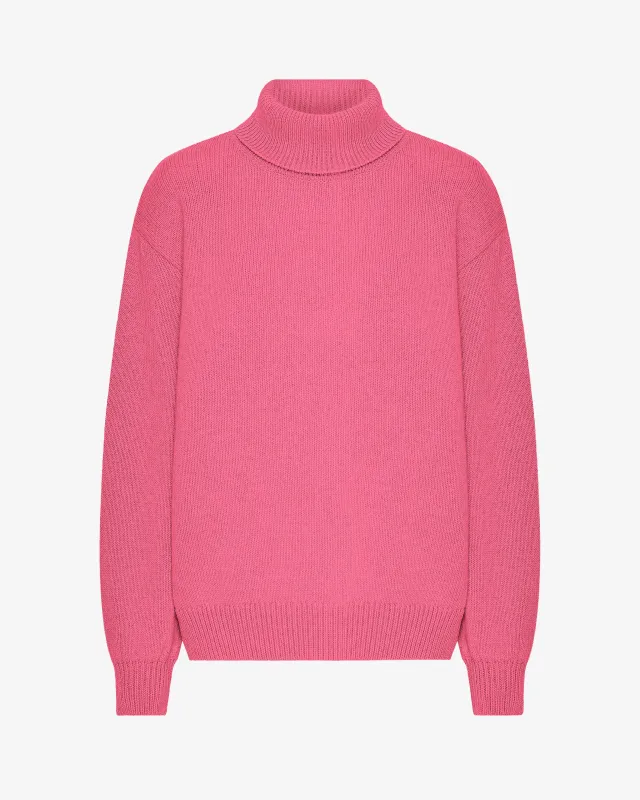Merino Wool Turtleneck - Bubblegum Pink sold by Colorful Standard
