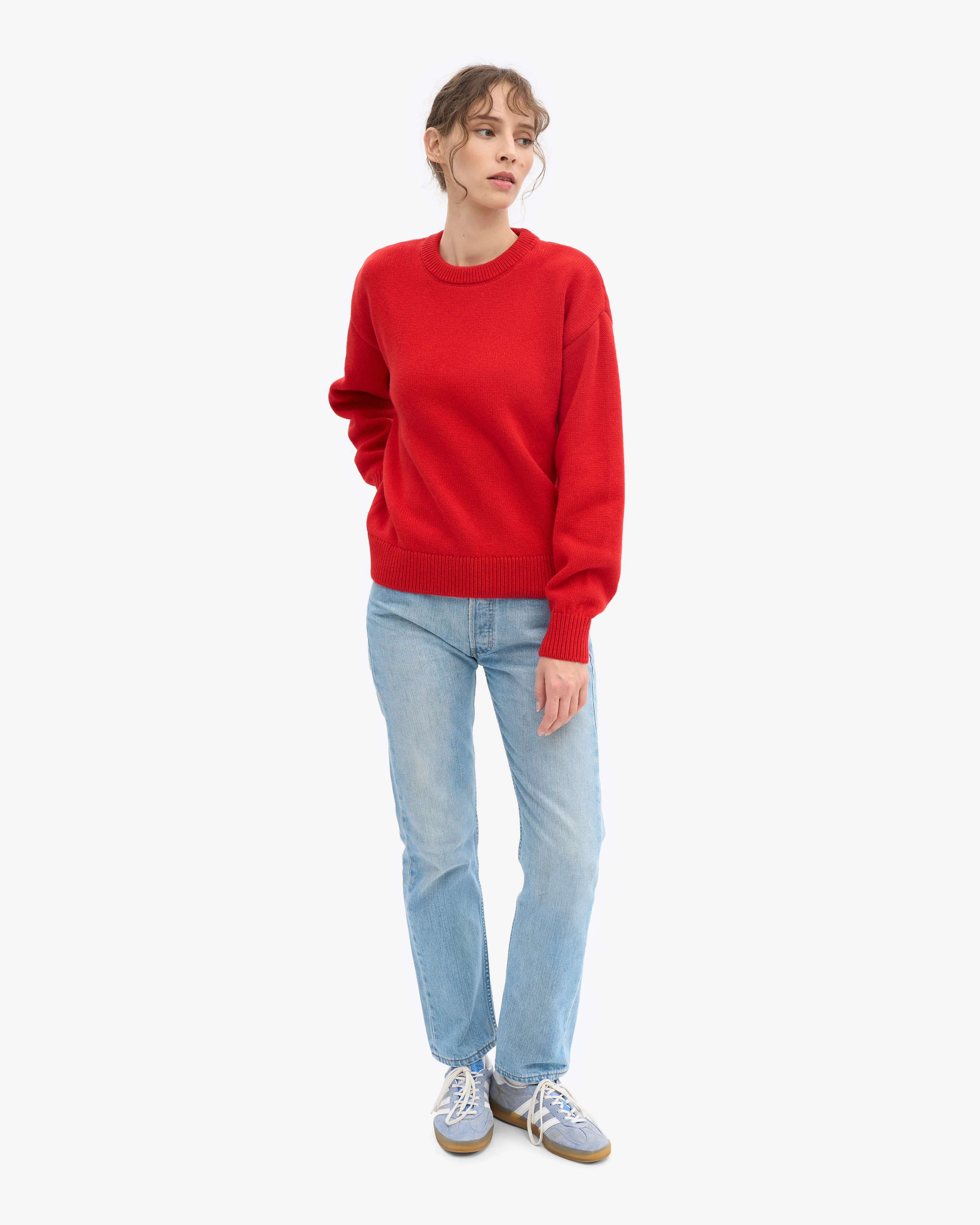Oversized Merino Wool Crew - Red Tangerine sold by Colorful Standard product image thumbnail 5