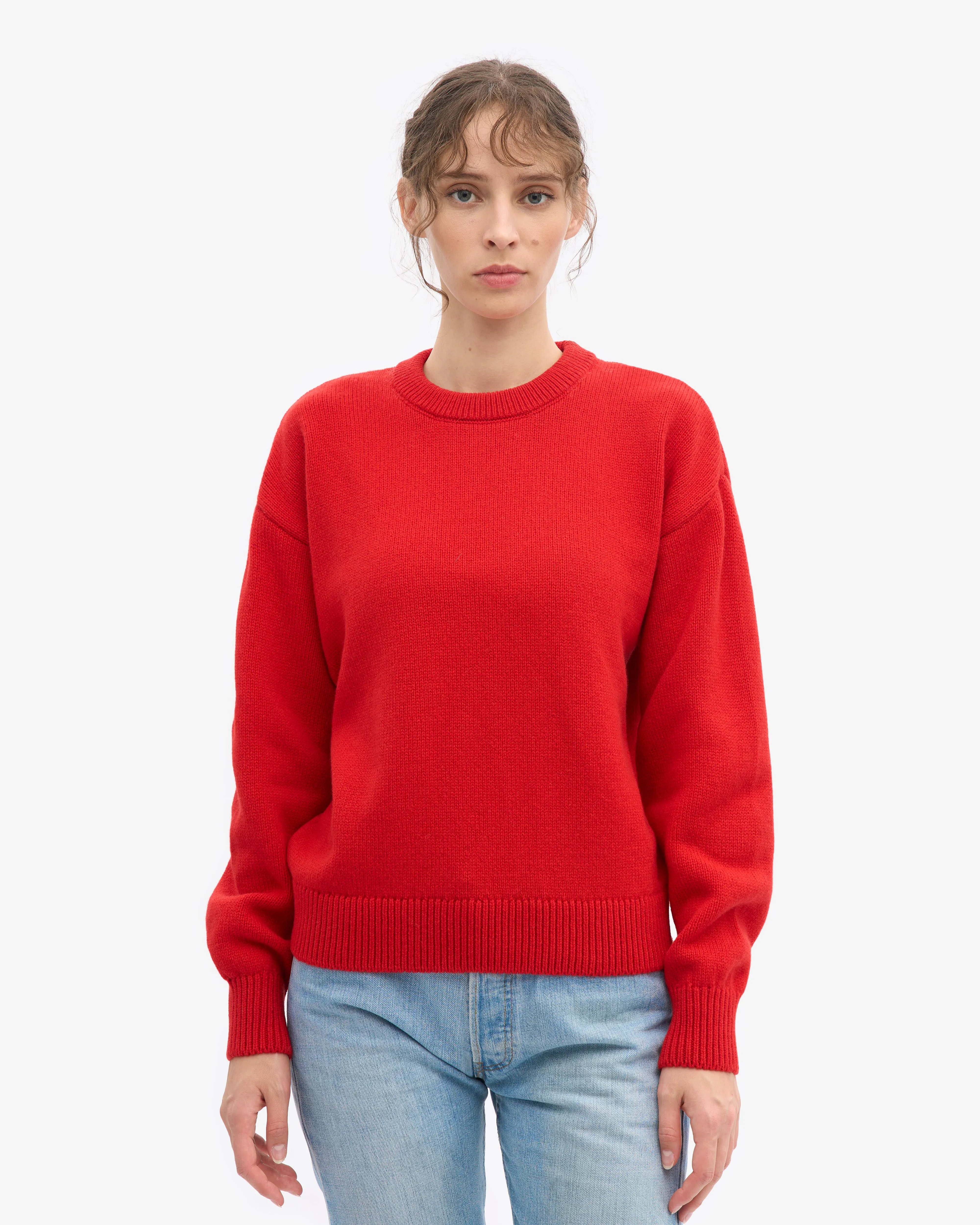 Oversized Merino Wool Crew - Red Tangerine sold by Colorful Standard product image thumbnail 2