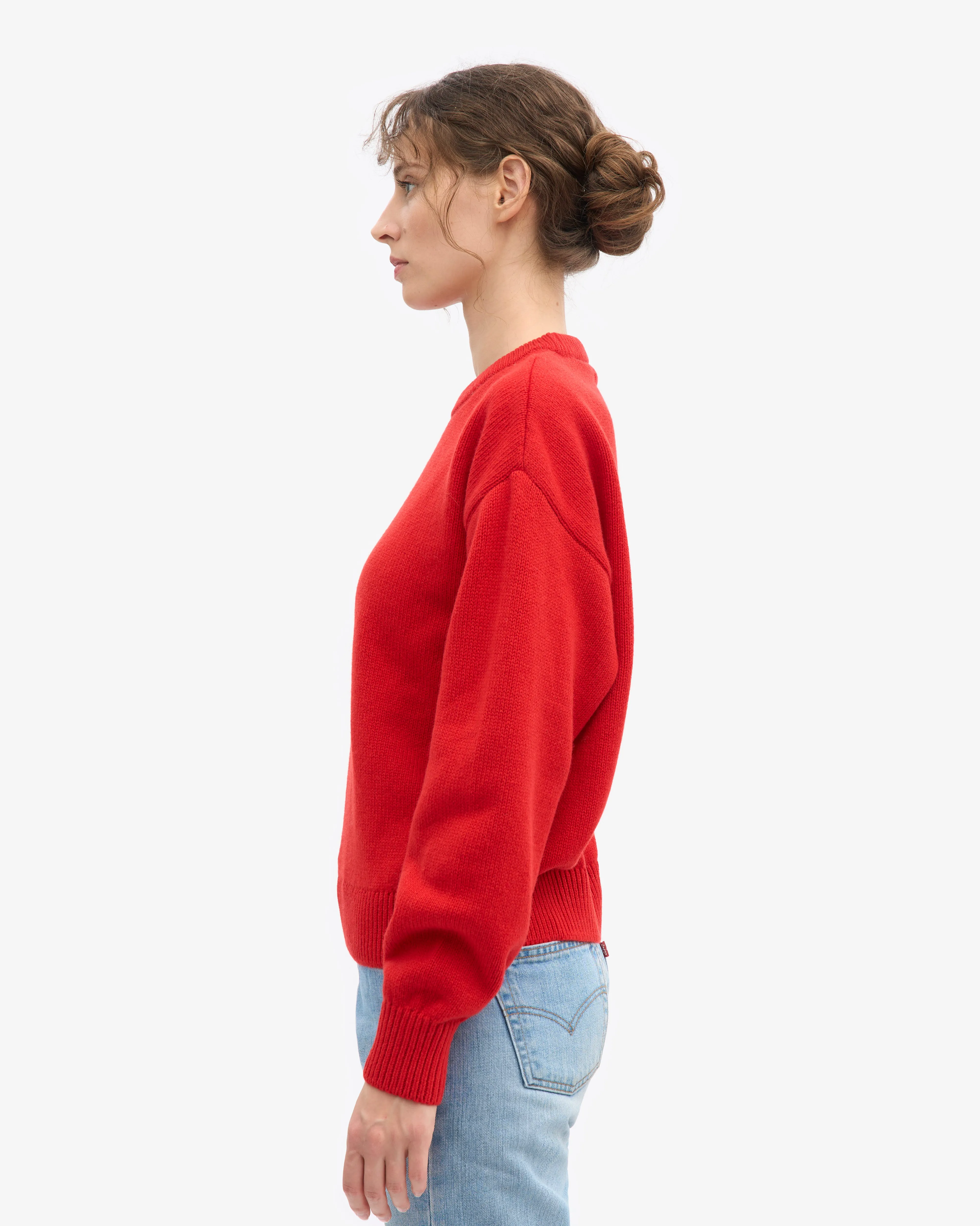 Oversized Merino Wool Crew - Red Tangerine sold by Colorful Standard product image thumbnail 3