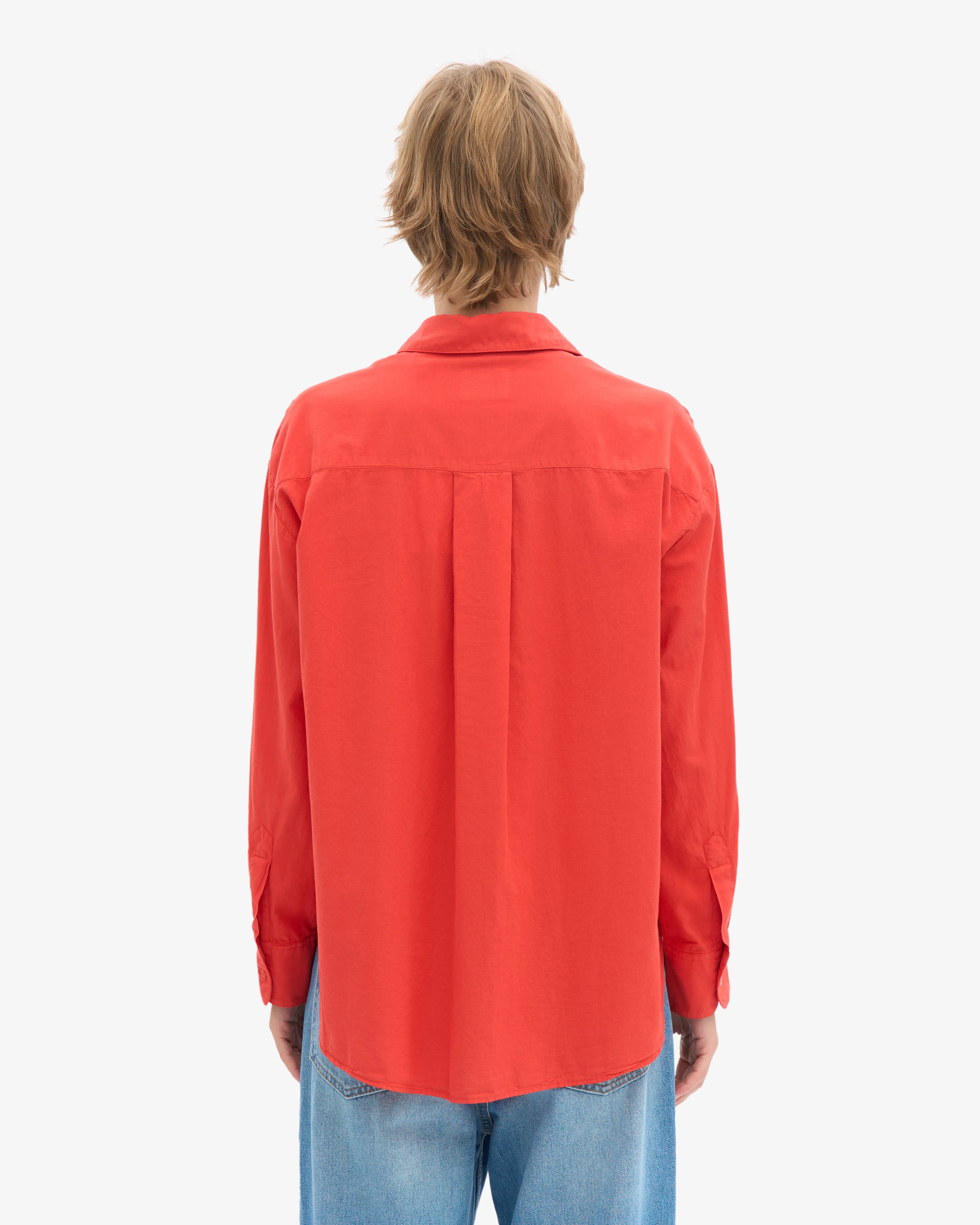 Organic Oversized Shirt - Red Tangerine sold by Colorful Standard product image thumbnail 4