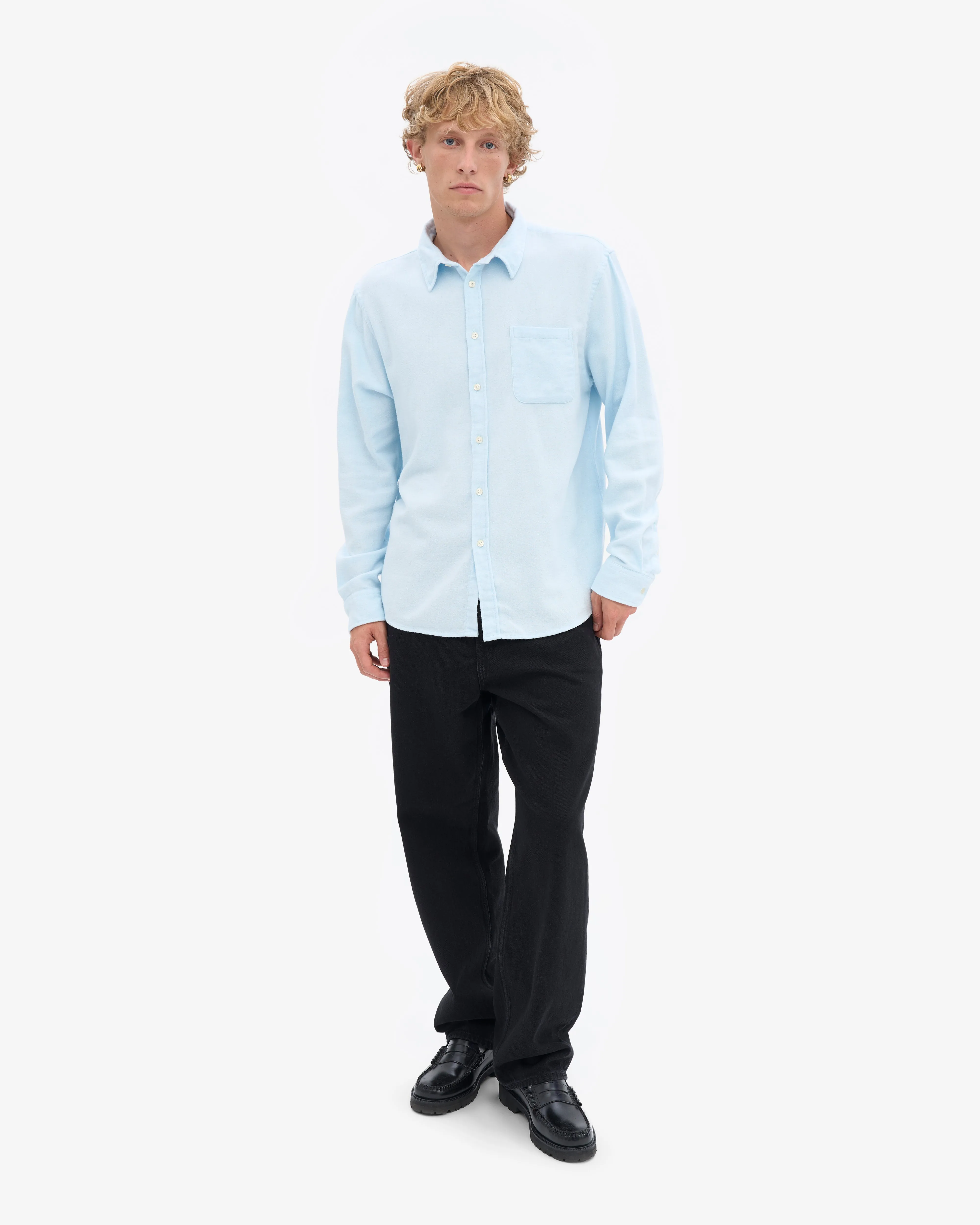 Organic Flannel Shirt - Polar Blue sold by Colorful Standard product image thumbnail 5
