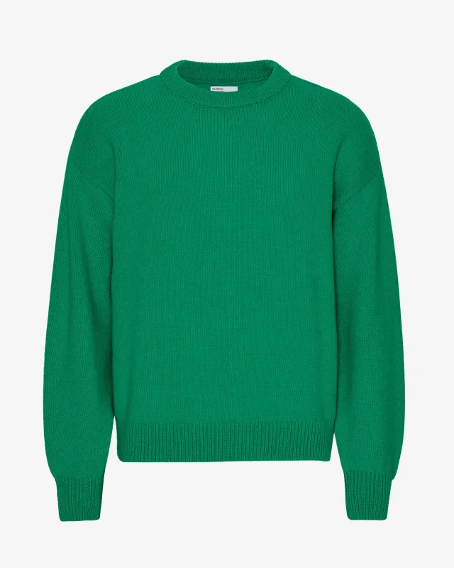 Oversized Merino Wool Crew - Kelly Green sold by Colorful Standard