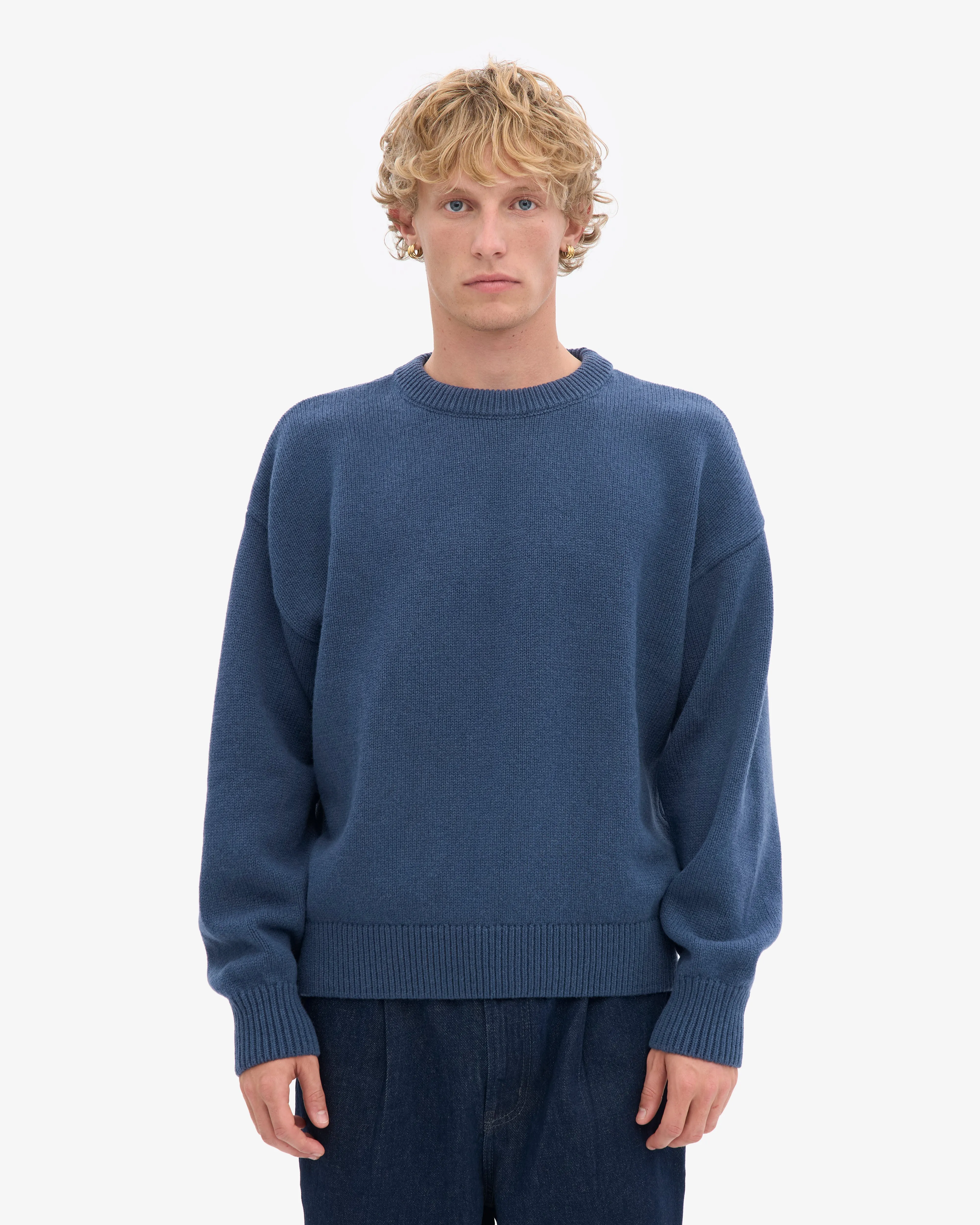 Oversized Merino Wool Crew - Petrol Blue sold by Colorful Standard product image thumbnail 2