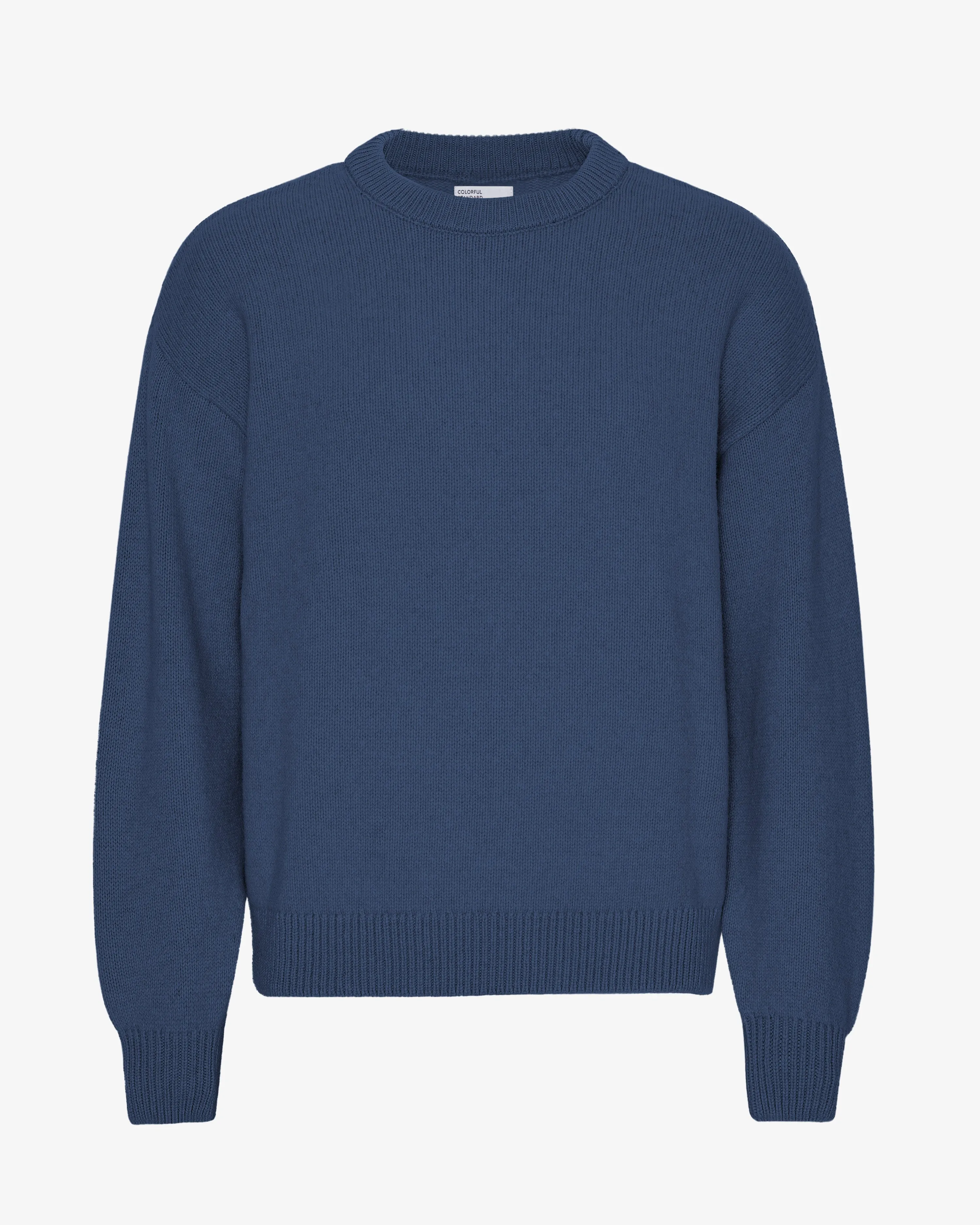 Oversized Merino Wool Crew - Petrol Blue sold by Colorful Standard