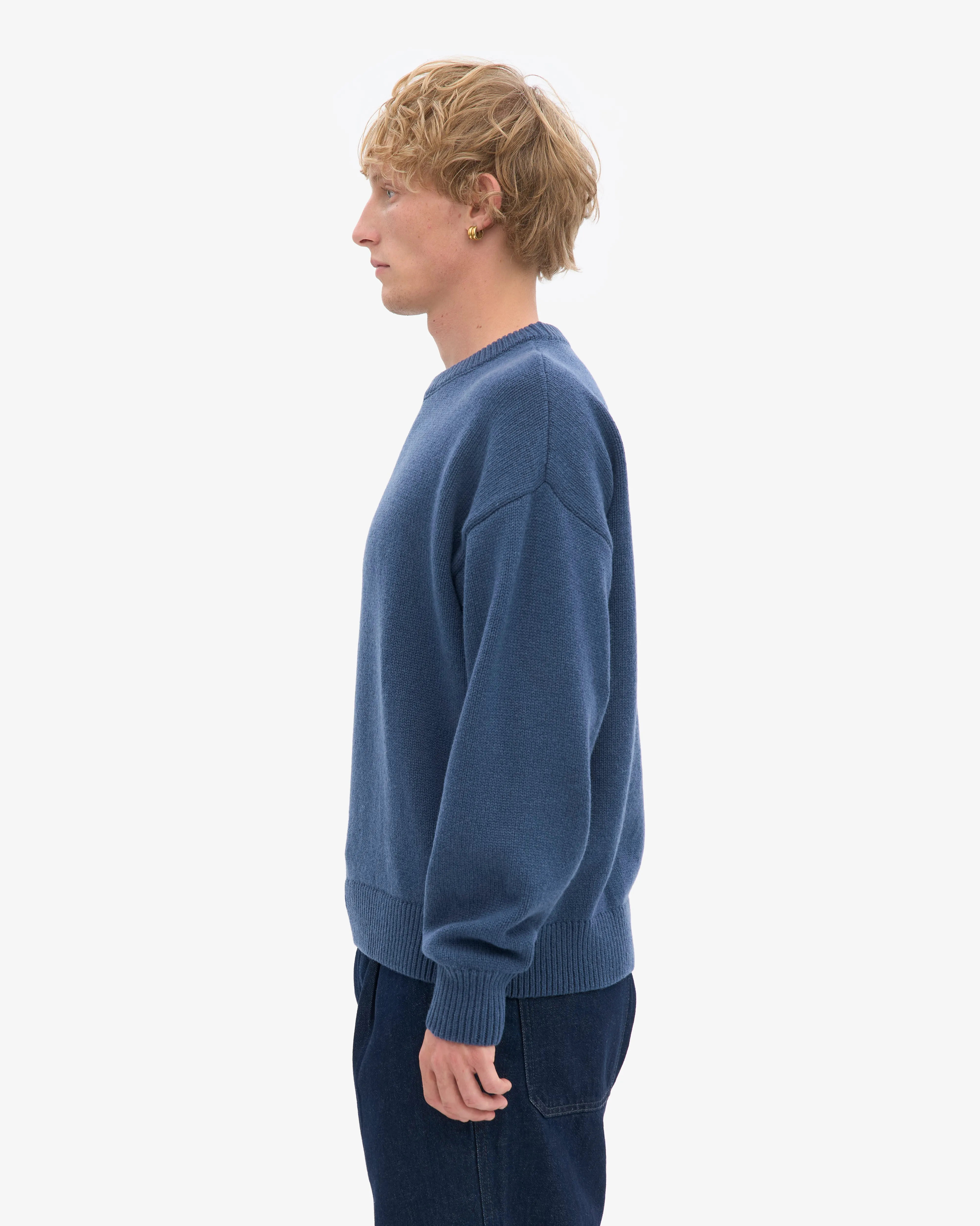 Oversized Merino Wool Crew - Petrol Blue sold by Colorful Standard product image thumbnail 3