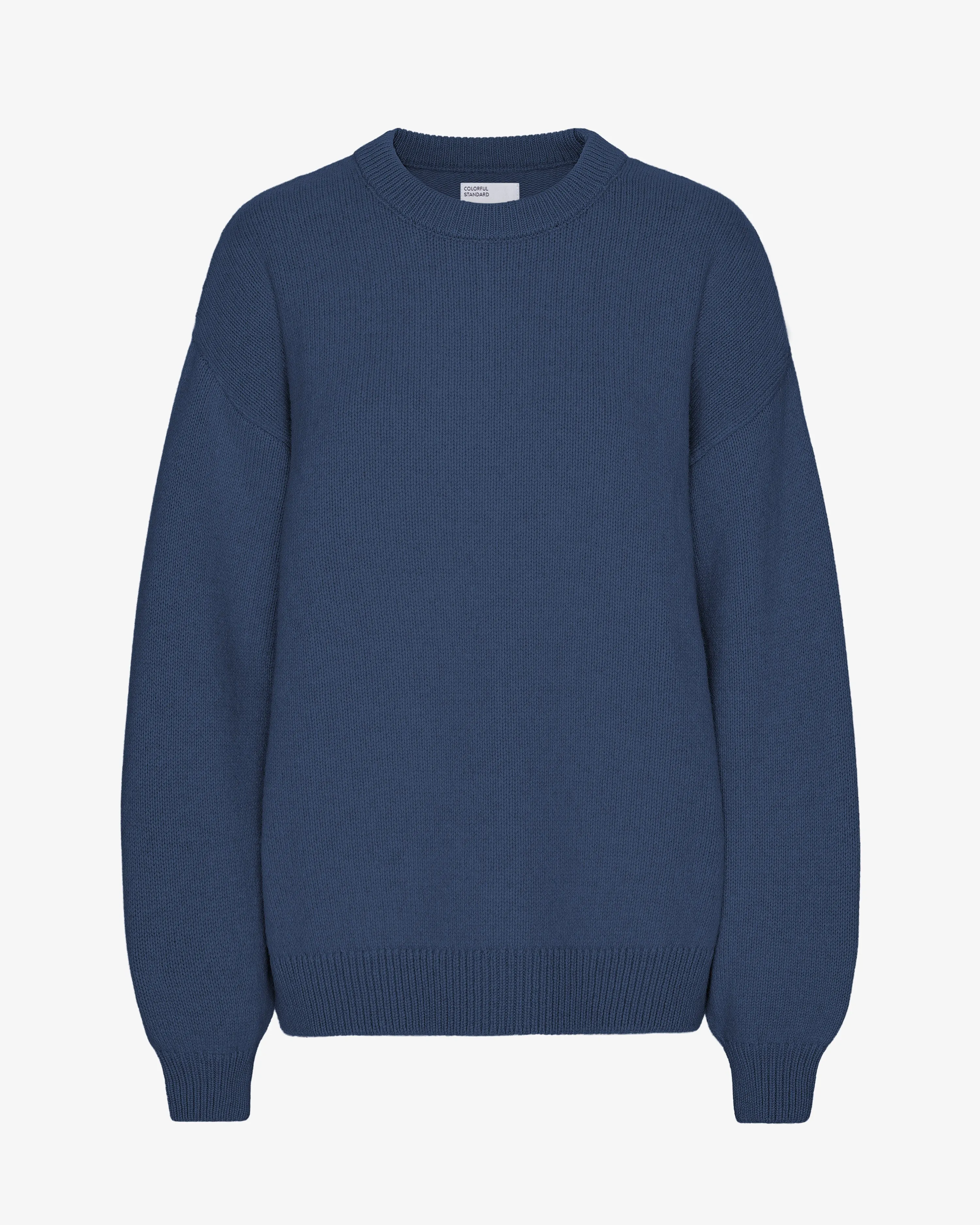 Oversized Merino Wool Crew - Petrol Blue sold by Colorful Standard