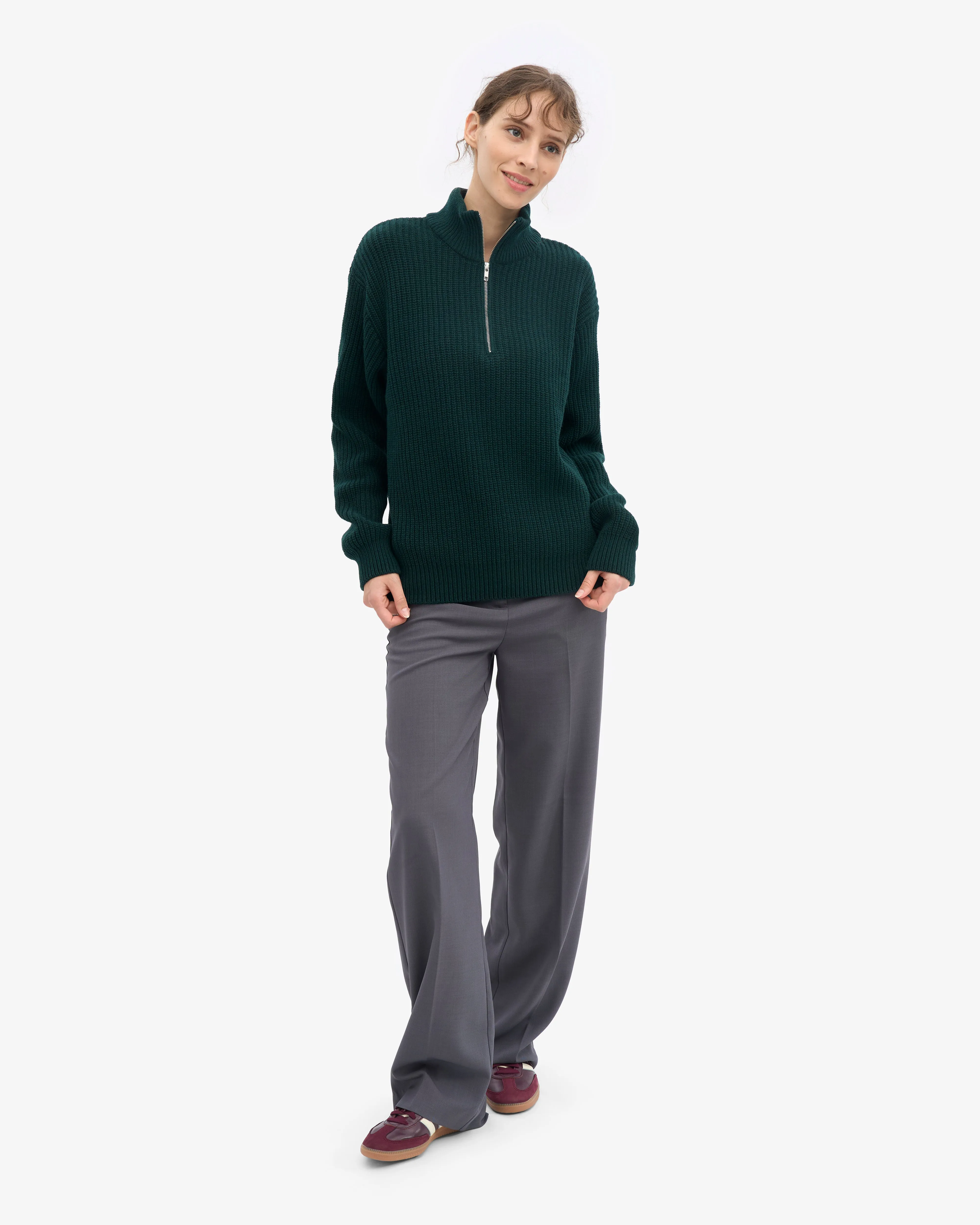 Merino Quarter Zip - Emerald Green sold by Colorful Standard product image thumbnail 5