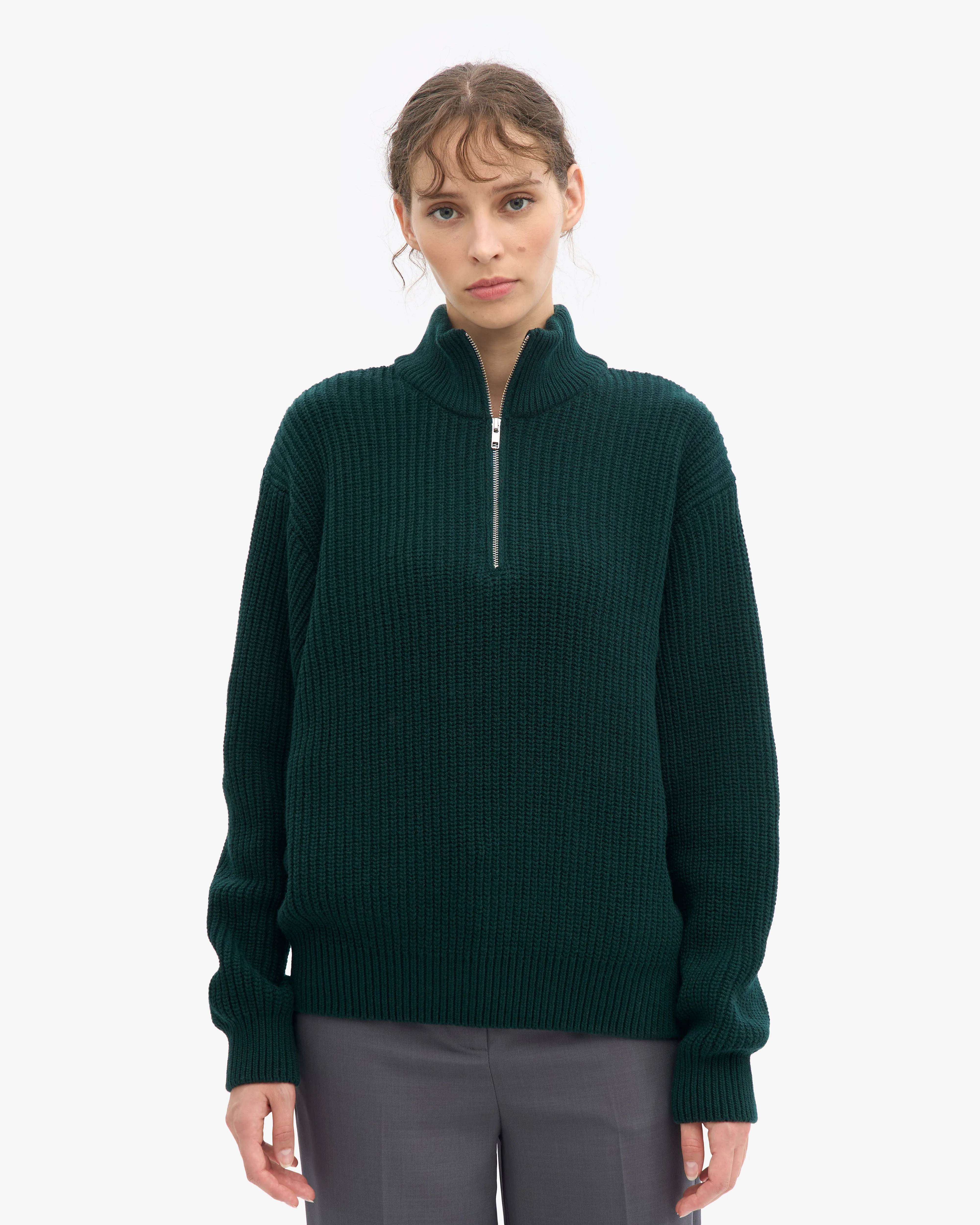 Merino Quarter Zip - Emerald Green sold by Colorful Standard product image thumbnail 2
