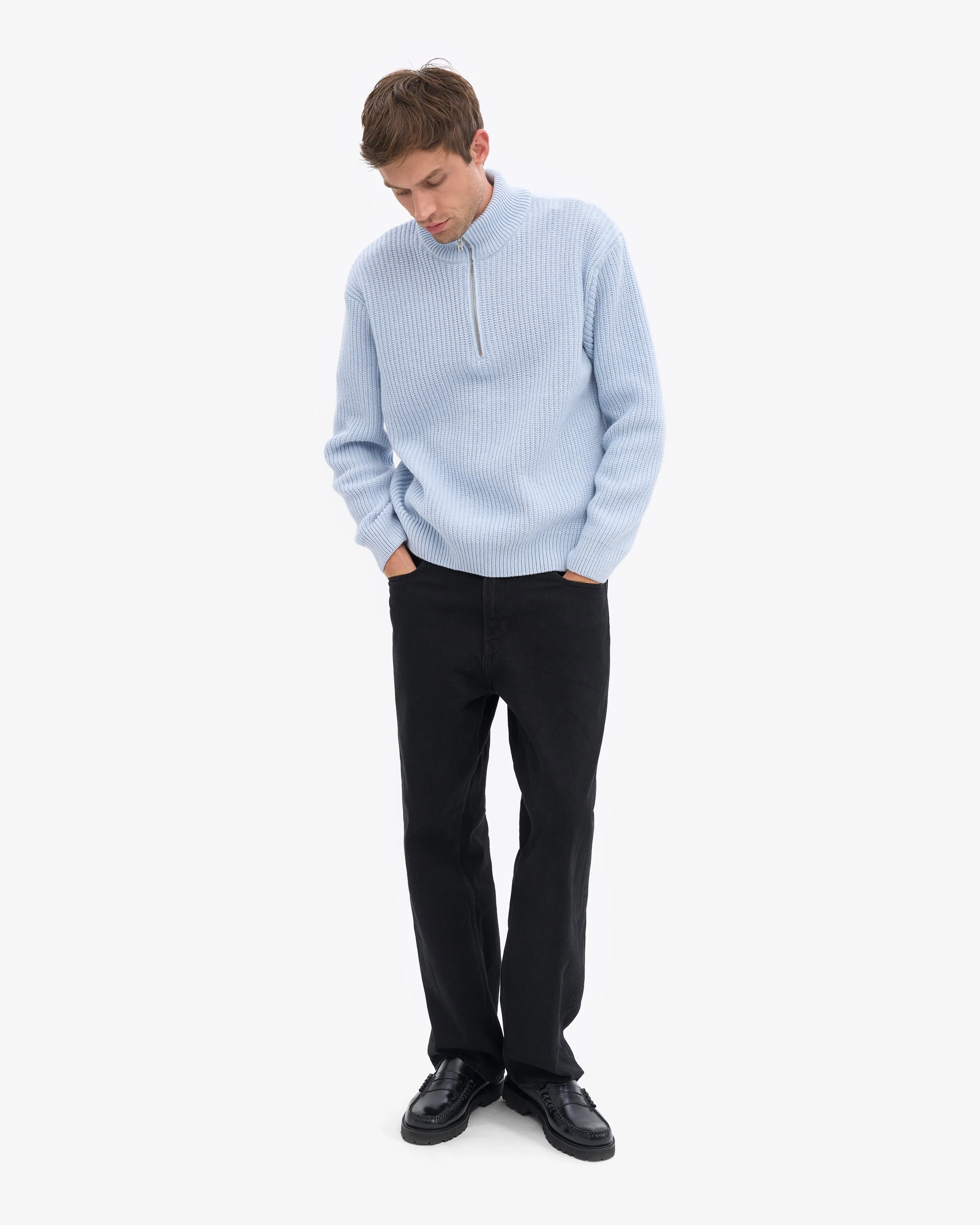 Merino Quarter Zip - Polar Blue sold by Colorful Standard product image thumbnail 5