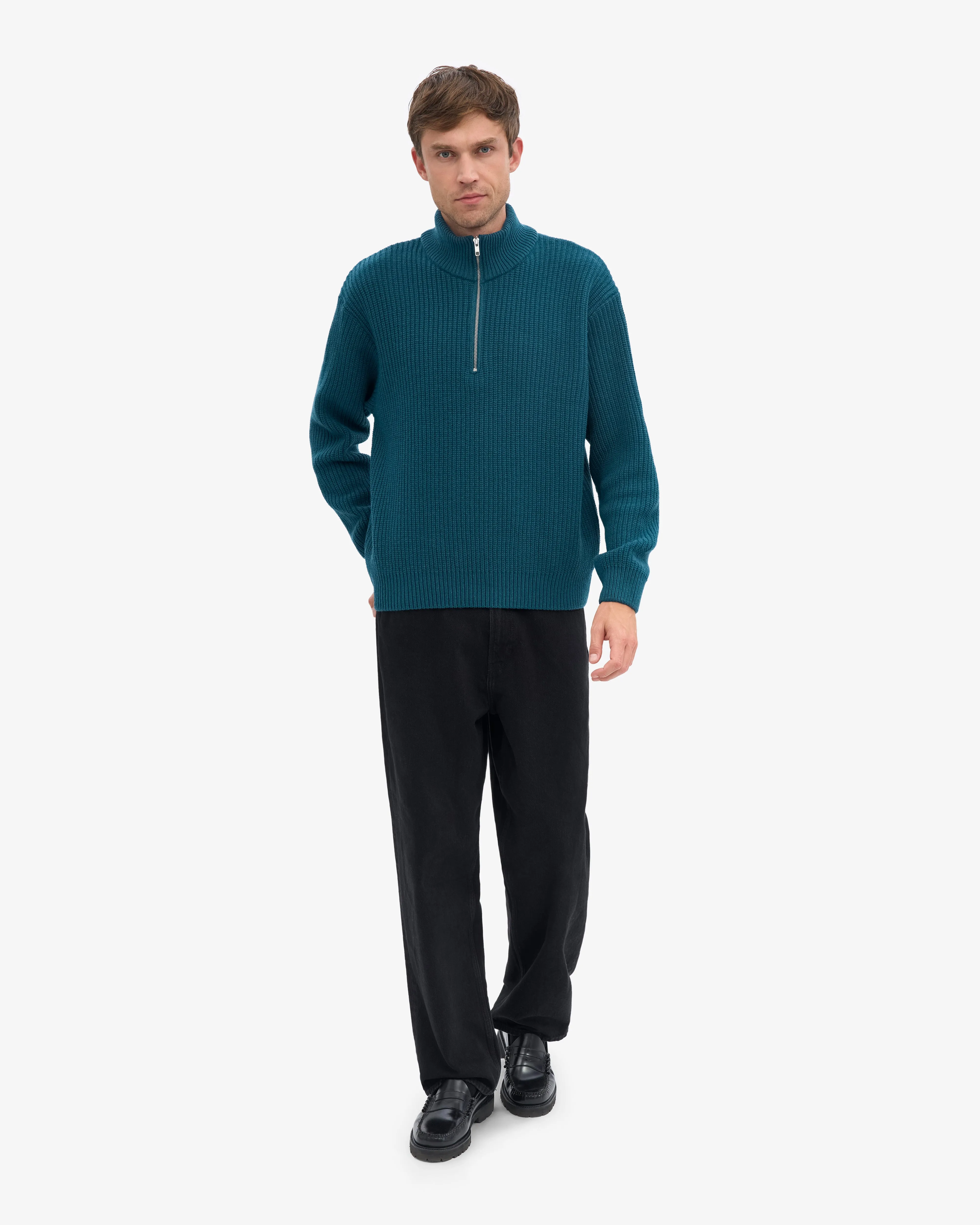 Merino Quarter Zip - Ocean Green sold by Colorful Standard product image thumbnail 5