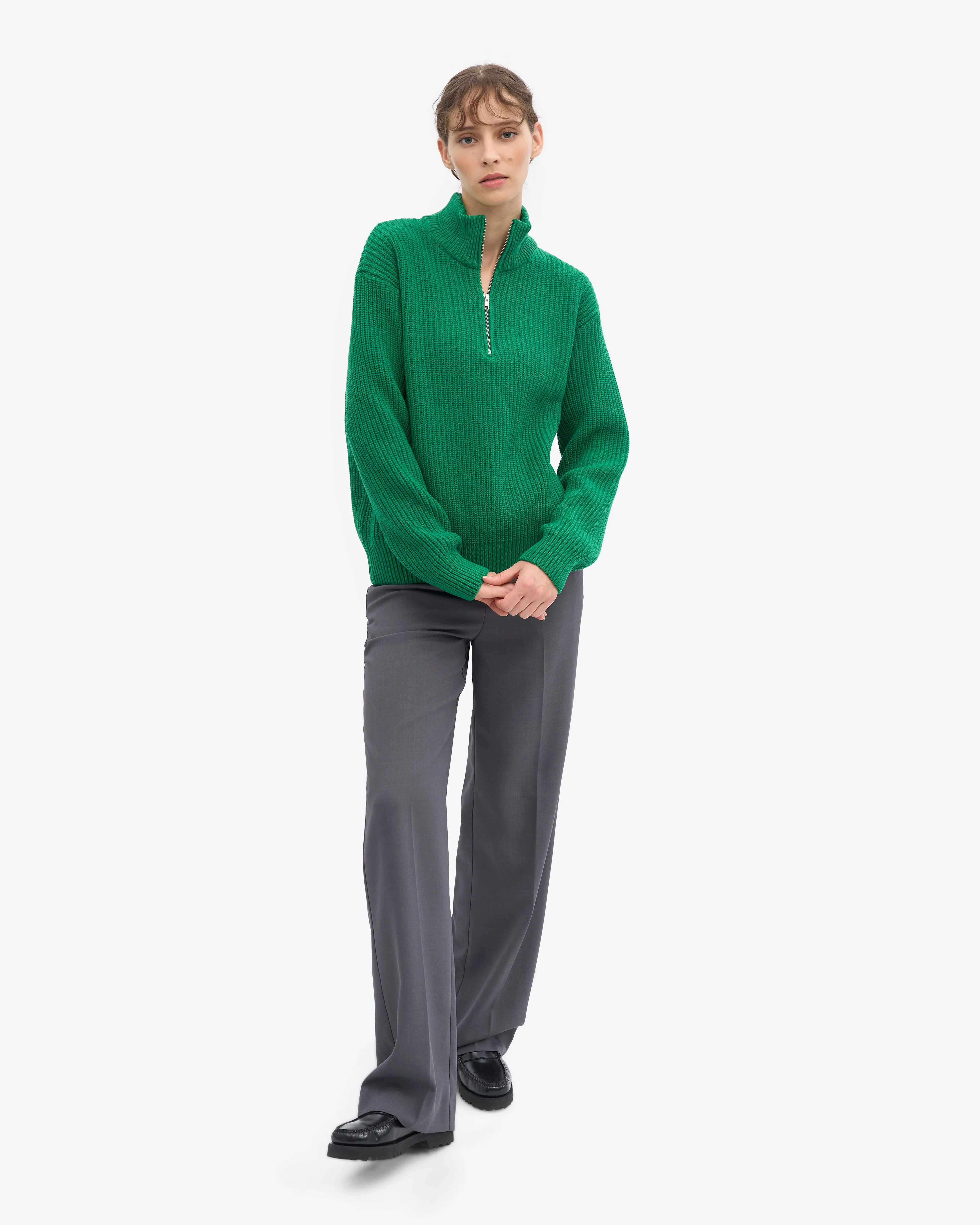 Merino Quarter Zip - Kelly Green sold by Colorful Standard product image thumbnail 5