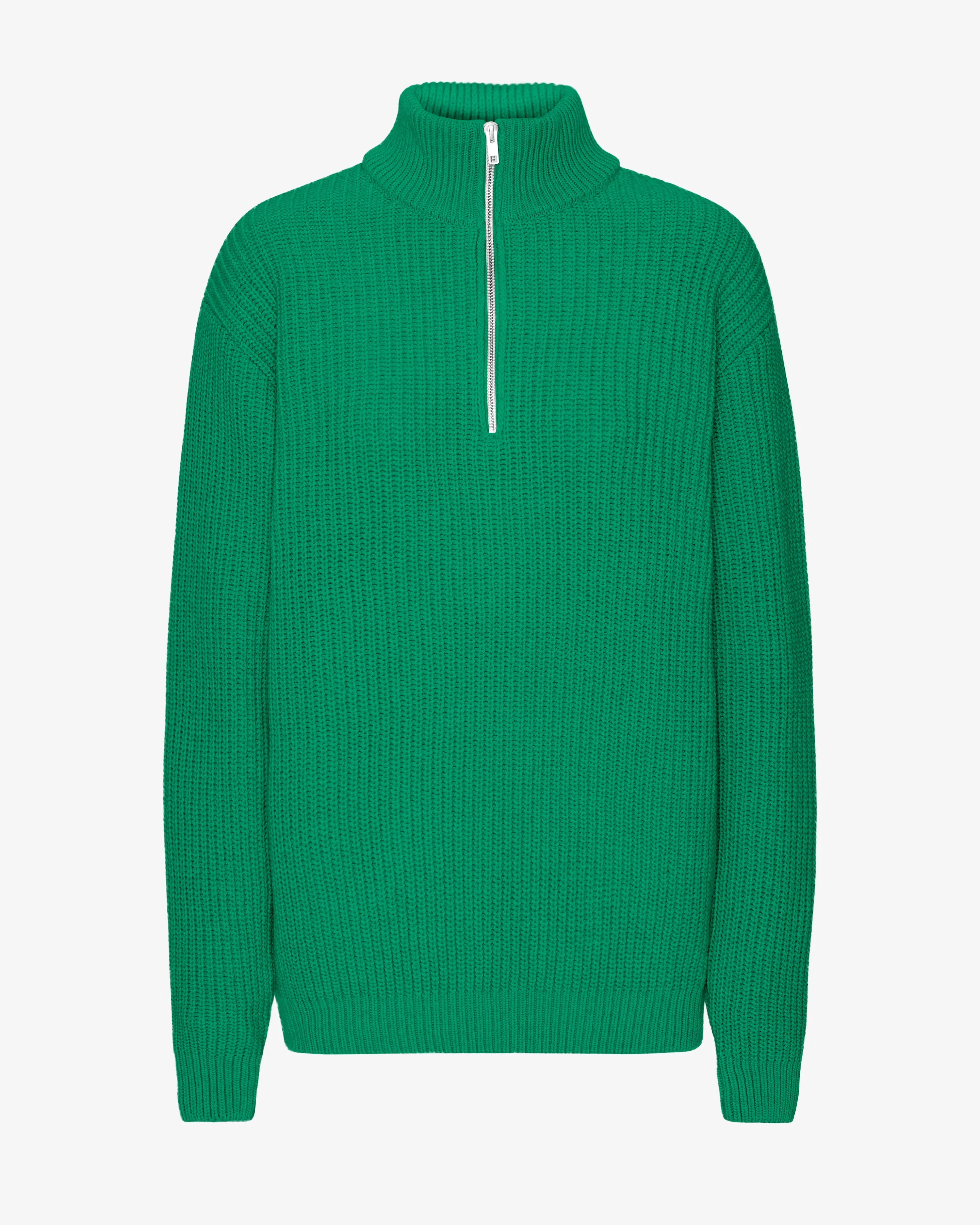 Merino Quarter Zip - Kelly Green sold by Colorful Standard
