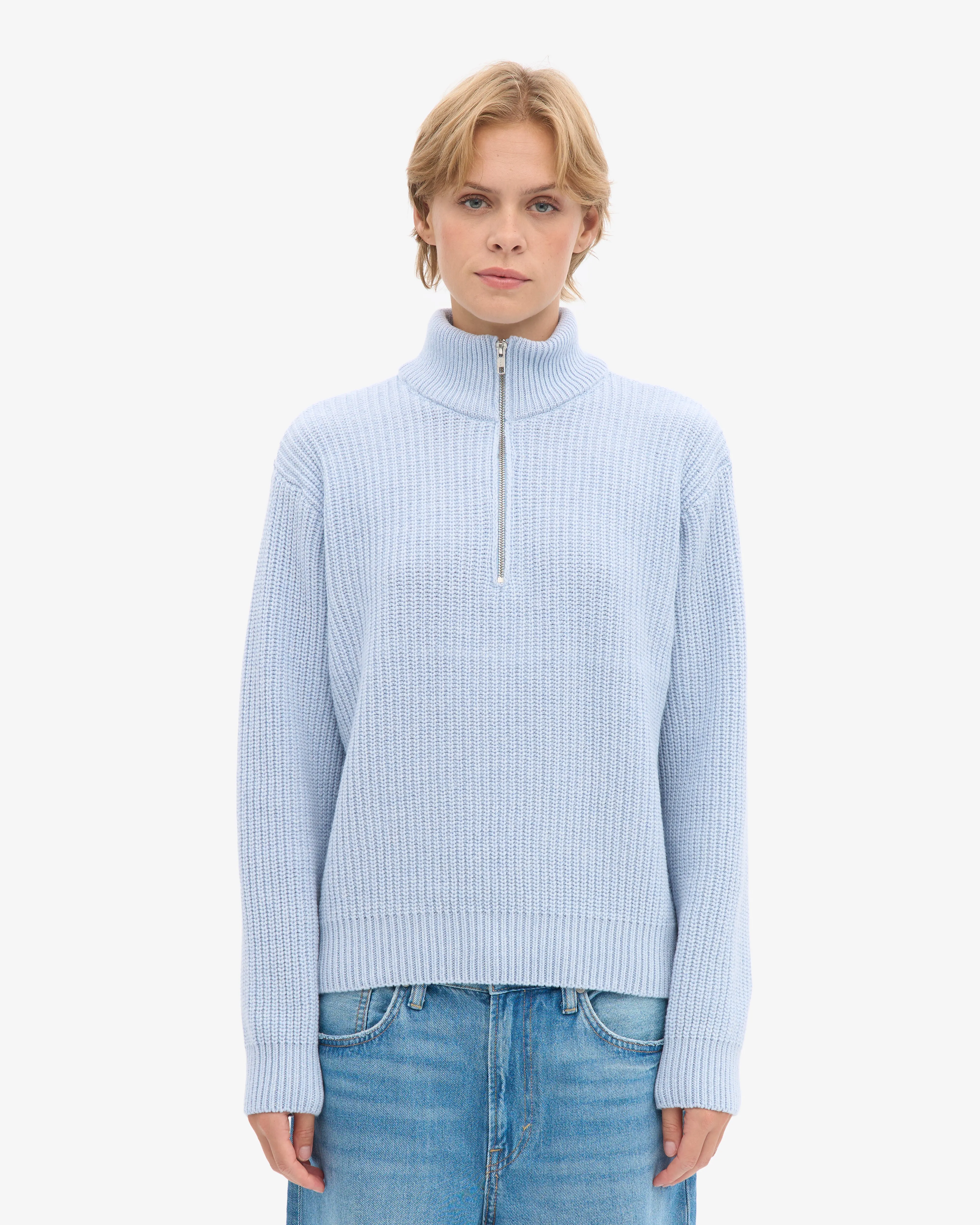 Merino Quarter Zip - Polar Blue sold by Colorful Standard product image thumbnail 2