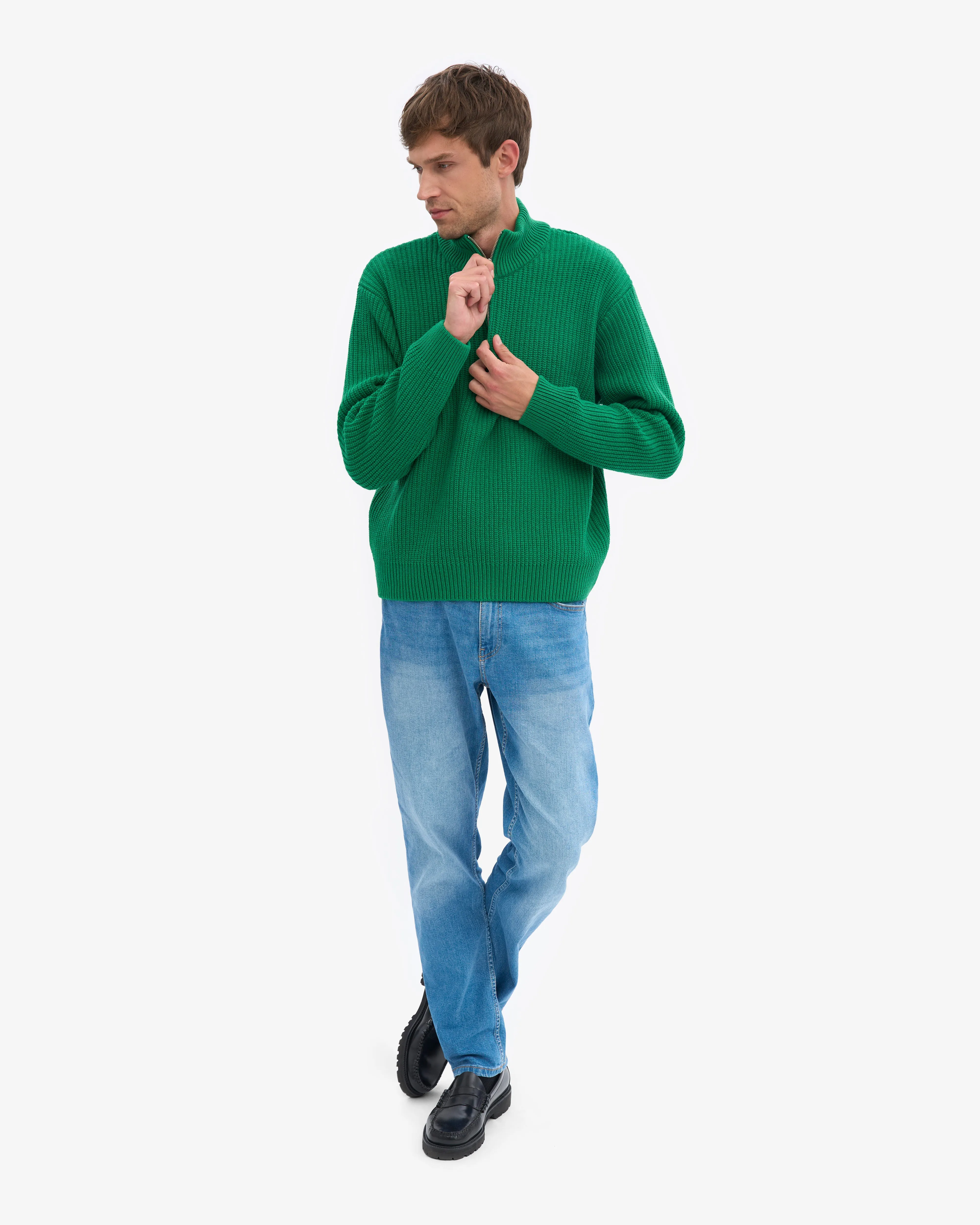 Merino Quarter Zip - Kelly Green sold by Colorful Standard product image thumbnail 5