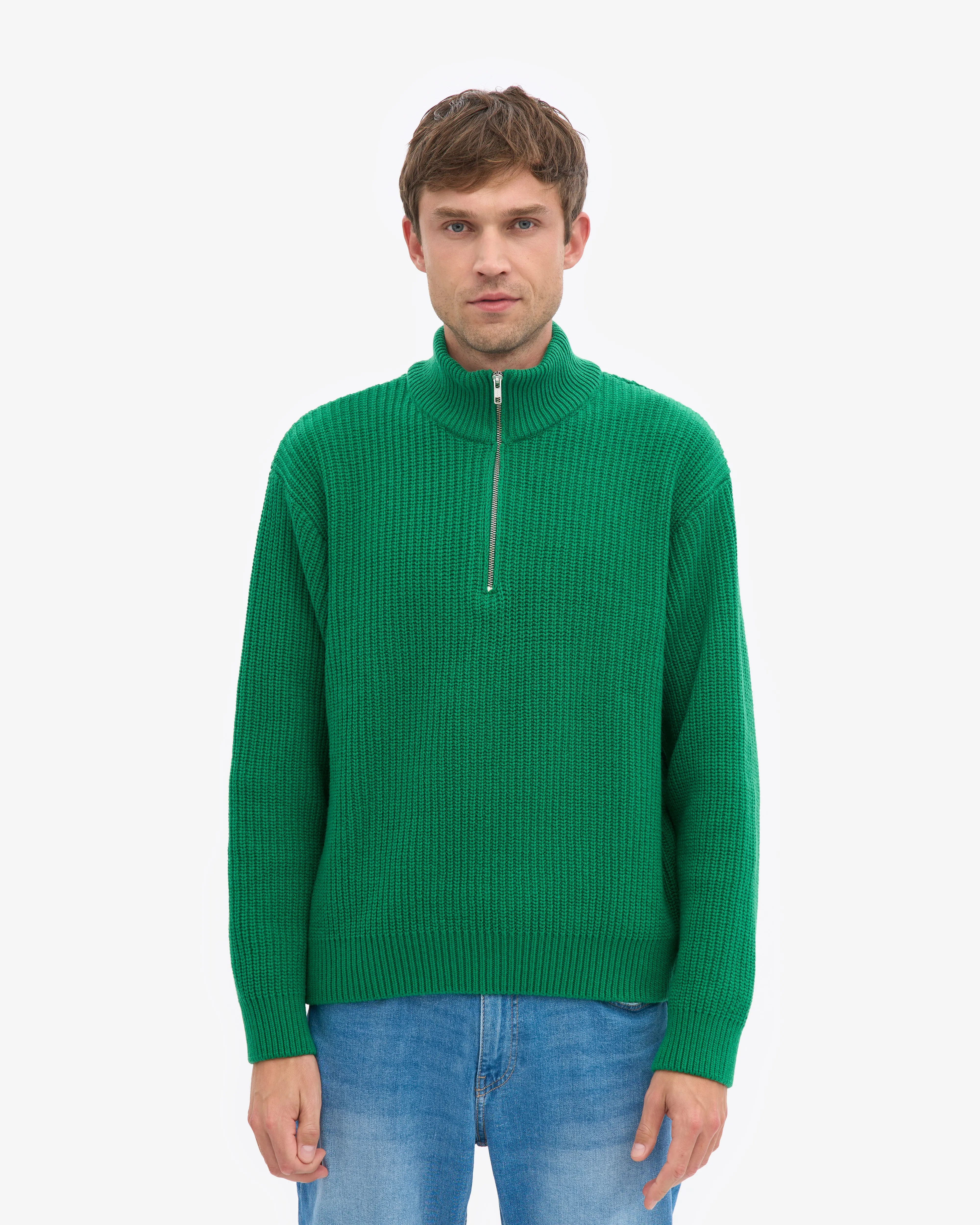 Merino Quarter Zip - Kelly Green sold by Colorful Standard product image thumbnail 2