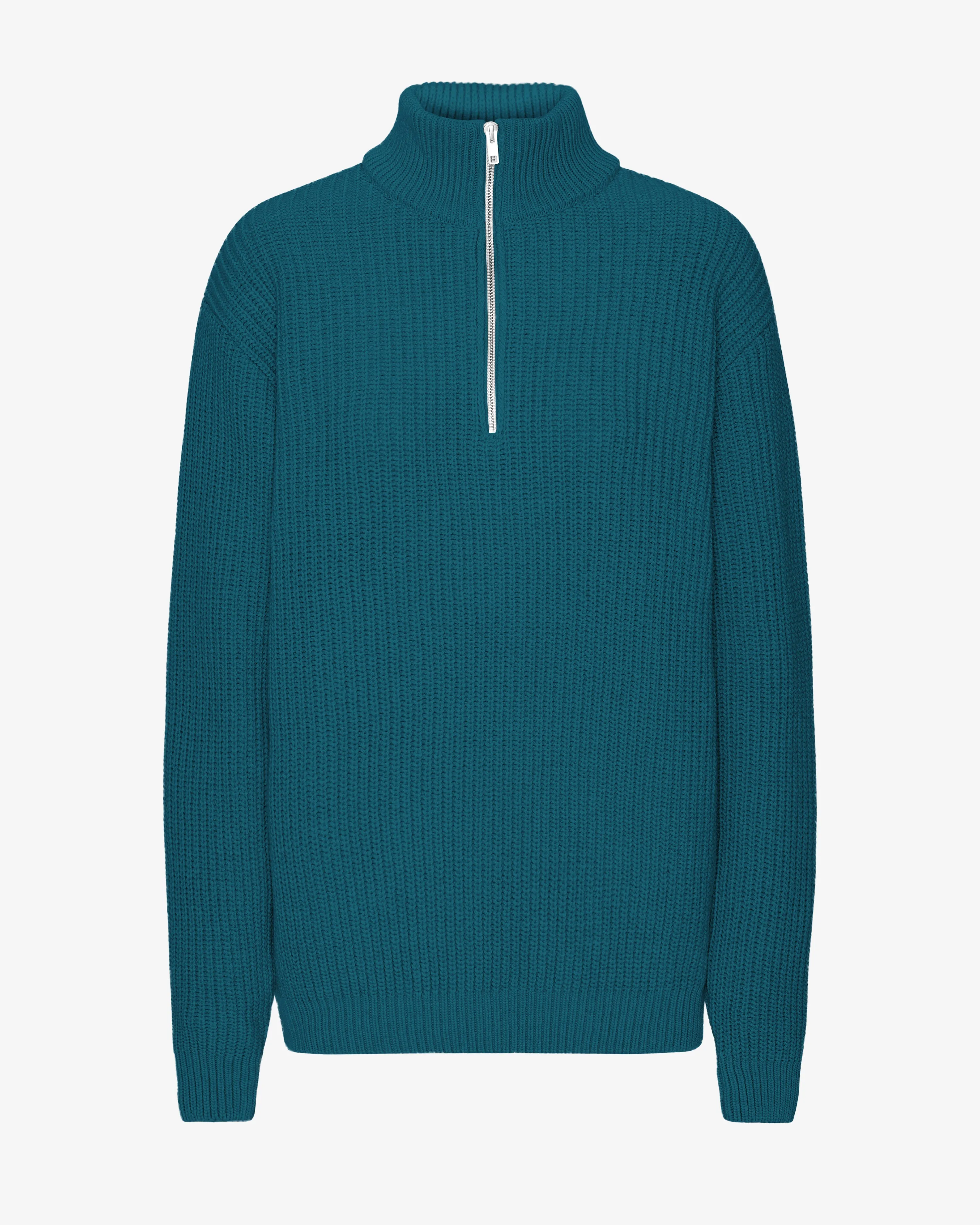 Merino Quarter Zip - Ocean Green sold by Colorful Standard