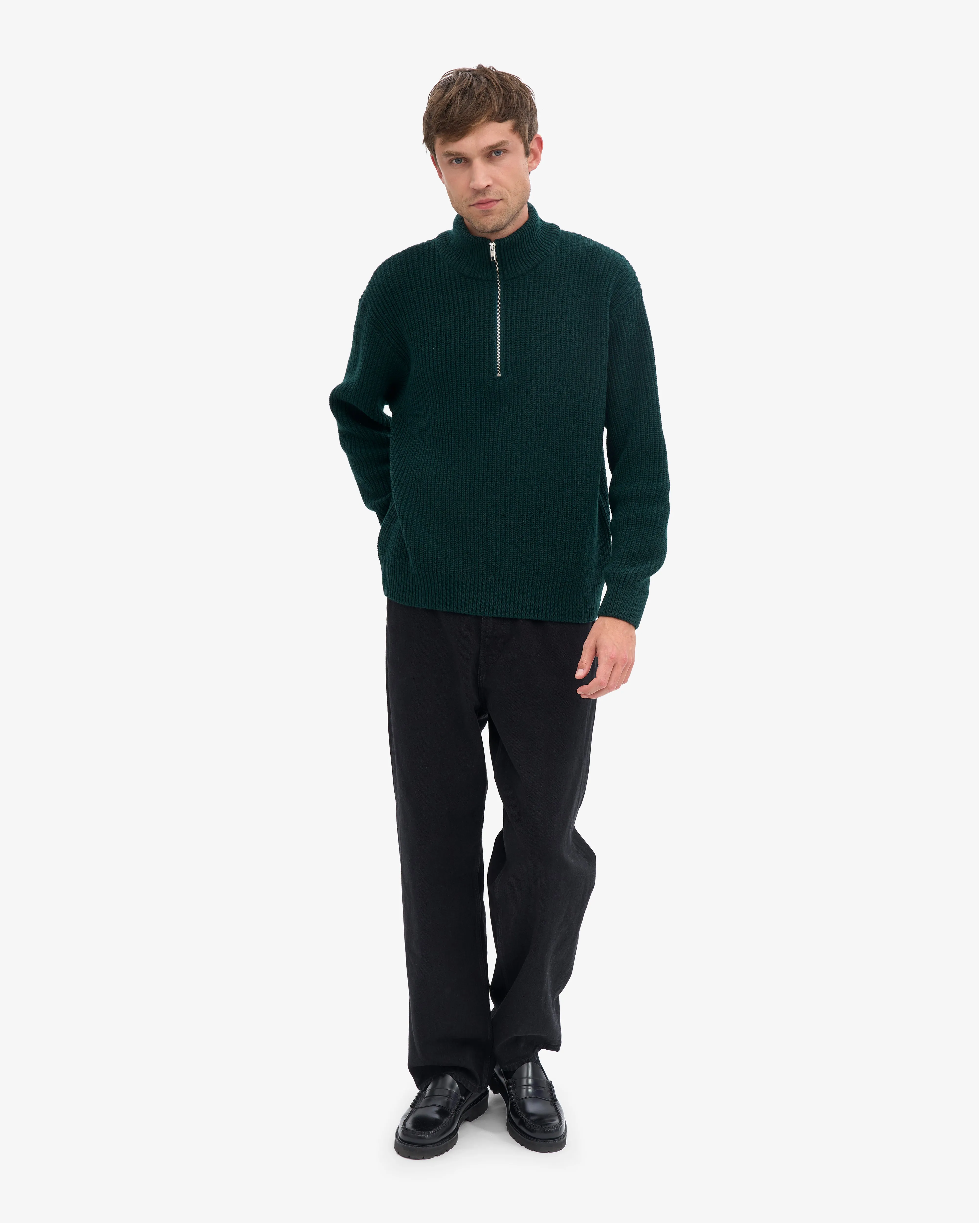 Merino Quarter Zip - Emerald Green sold by Colorful Standard product image thumbnail 5