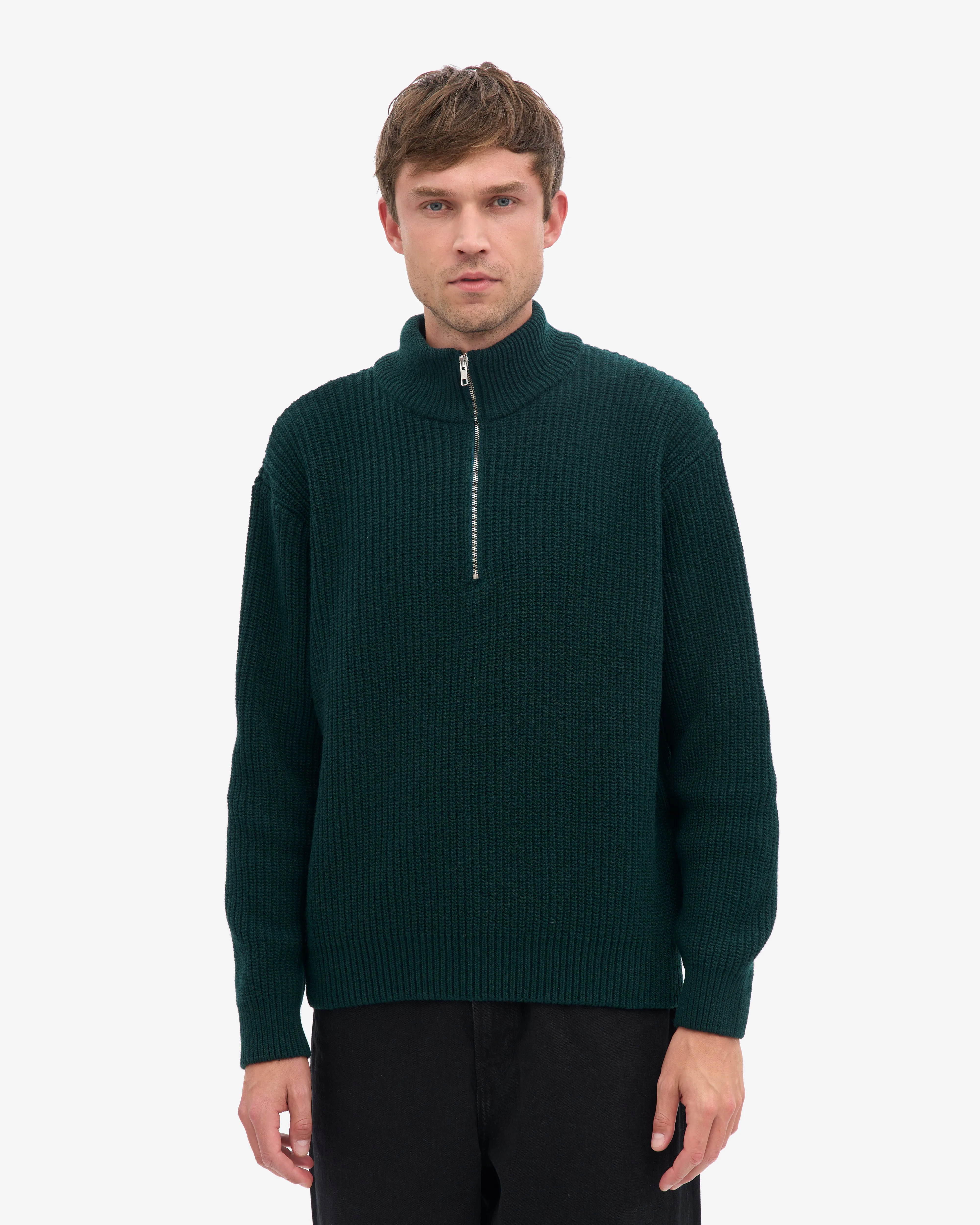 Merino Quarter Zip - Emerald Green sold by Colorful Standard product image thumbnail 2