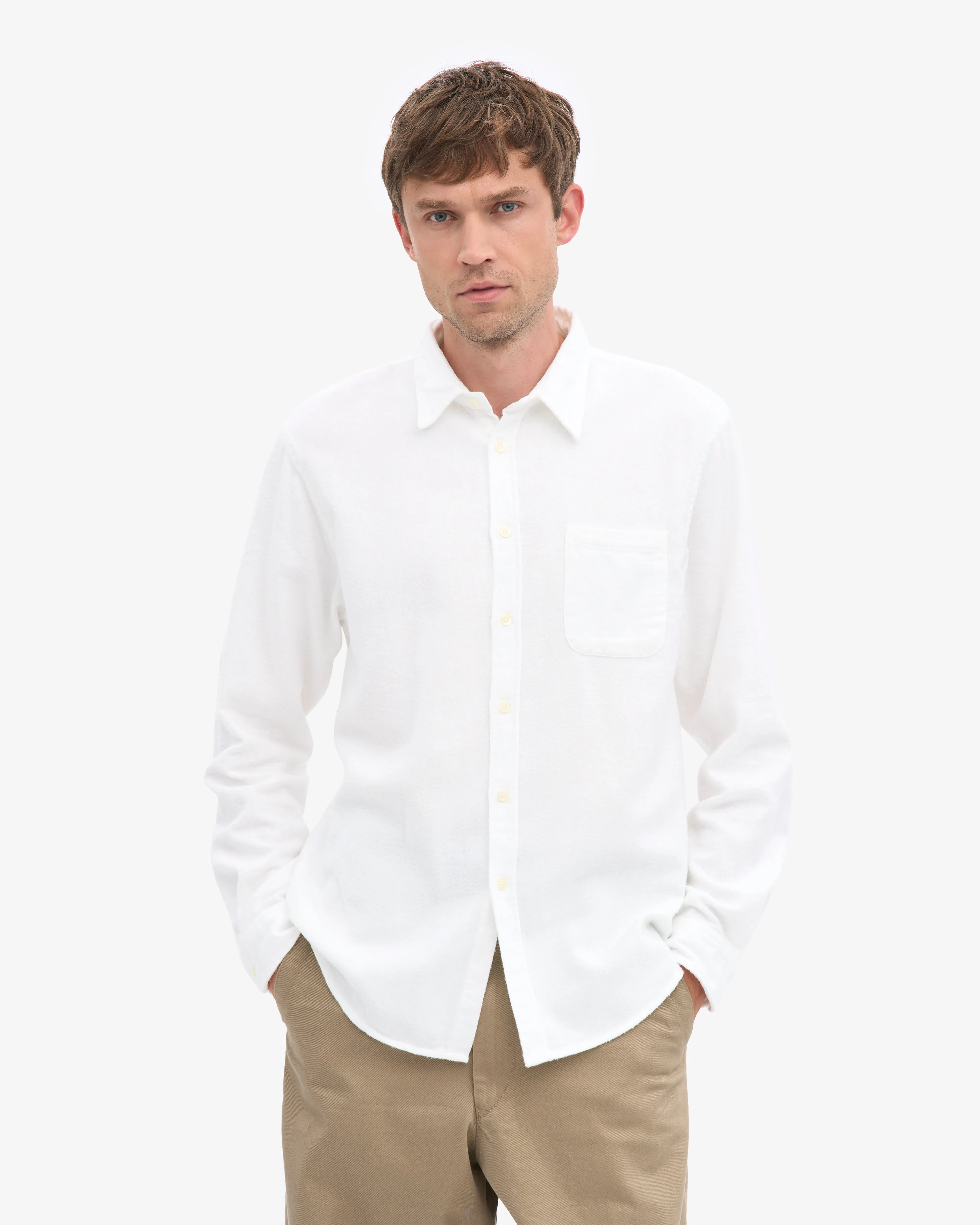 Organic Flannel Shirt - Optical White sold by Colorful Standard product image thumbnail 2
