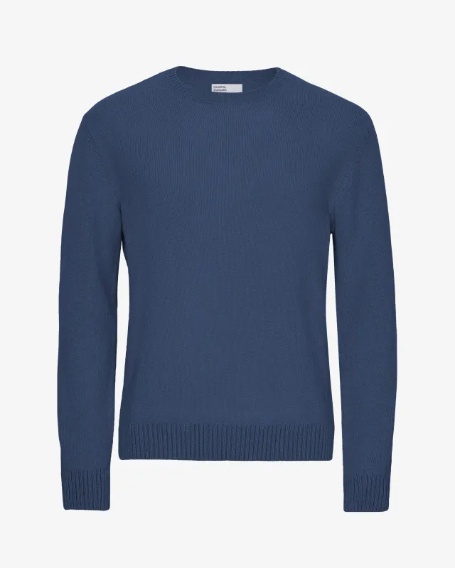 Classic Merino Wool Crew - Petrol Blue sold by Colorful Standard