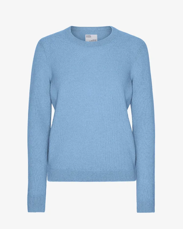 Women Classic Merino Wool Crew - Seaside Blue sold by Colorful Standard