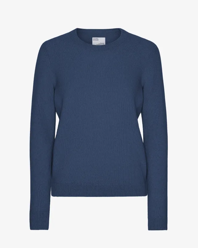Women Classic Merino Wool Crew - Petrol Blue sold by Colorful Standard