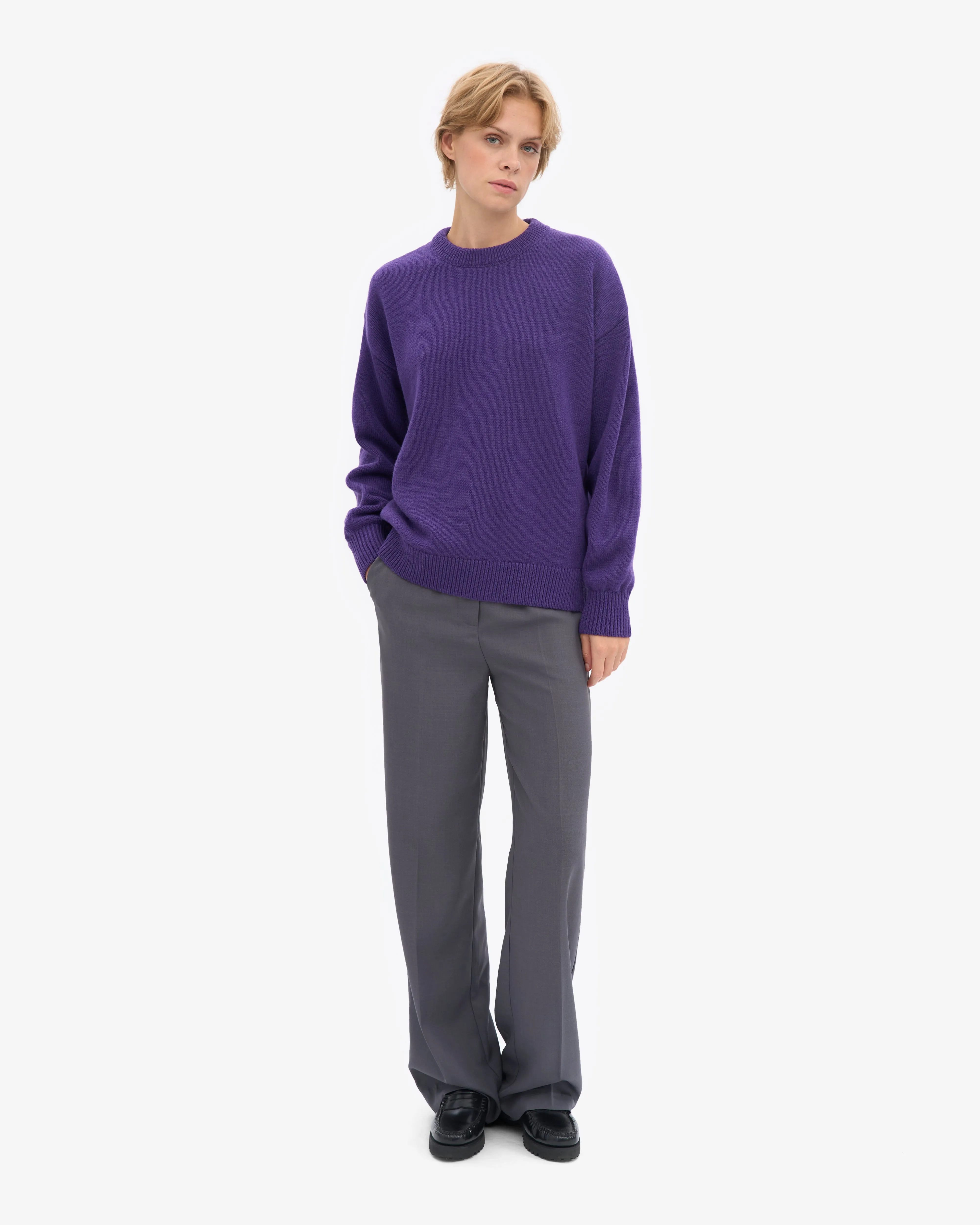 Oversized Merino Wool Crew - Ultra Violet sold by Colorful Standard product image thumbnail 5